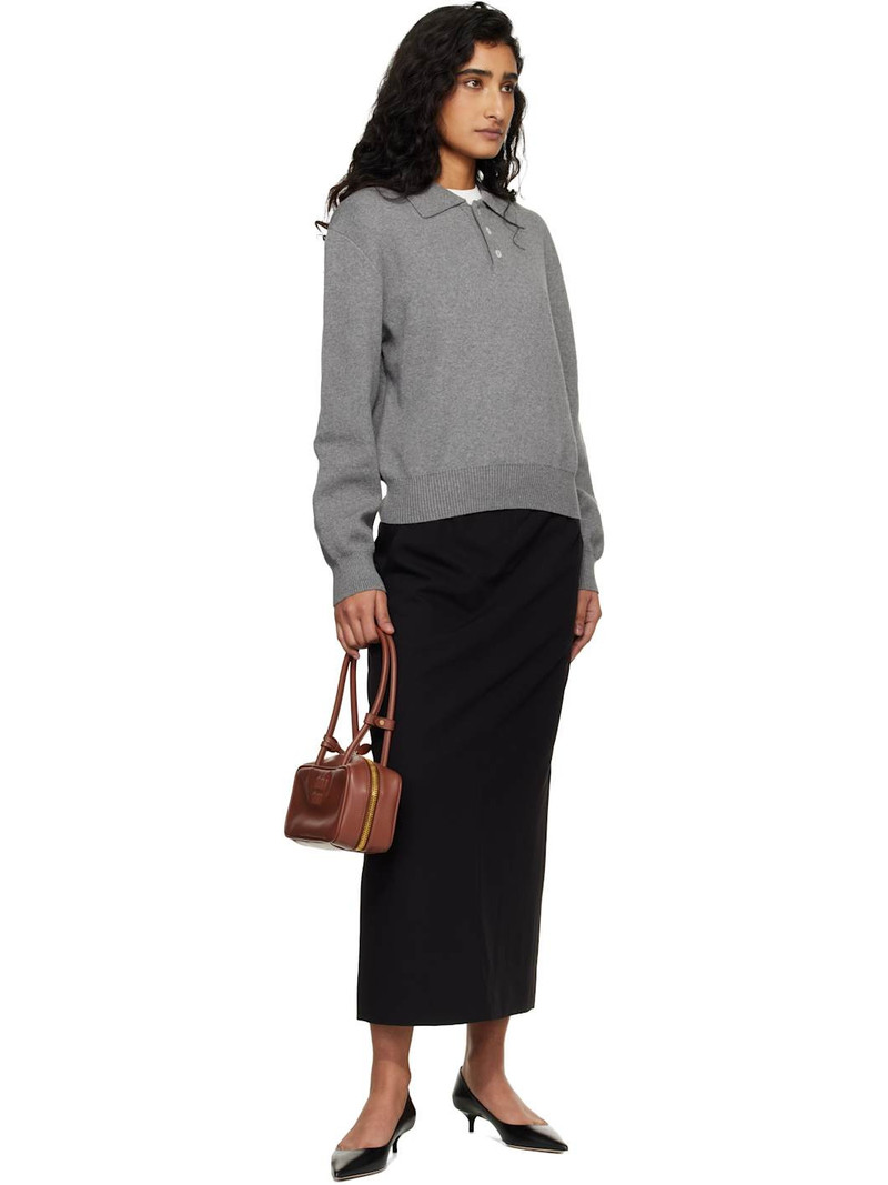 Dunst Gray Cashmere Collared Polo outlook