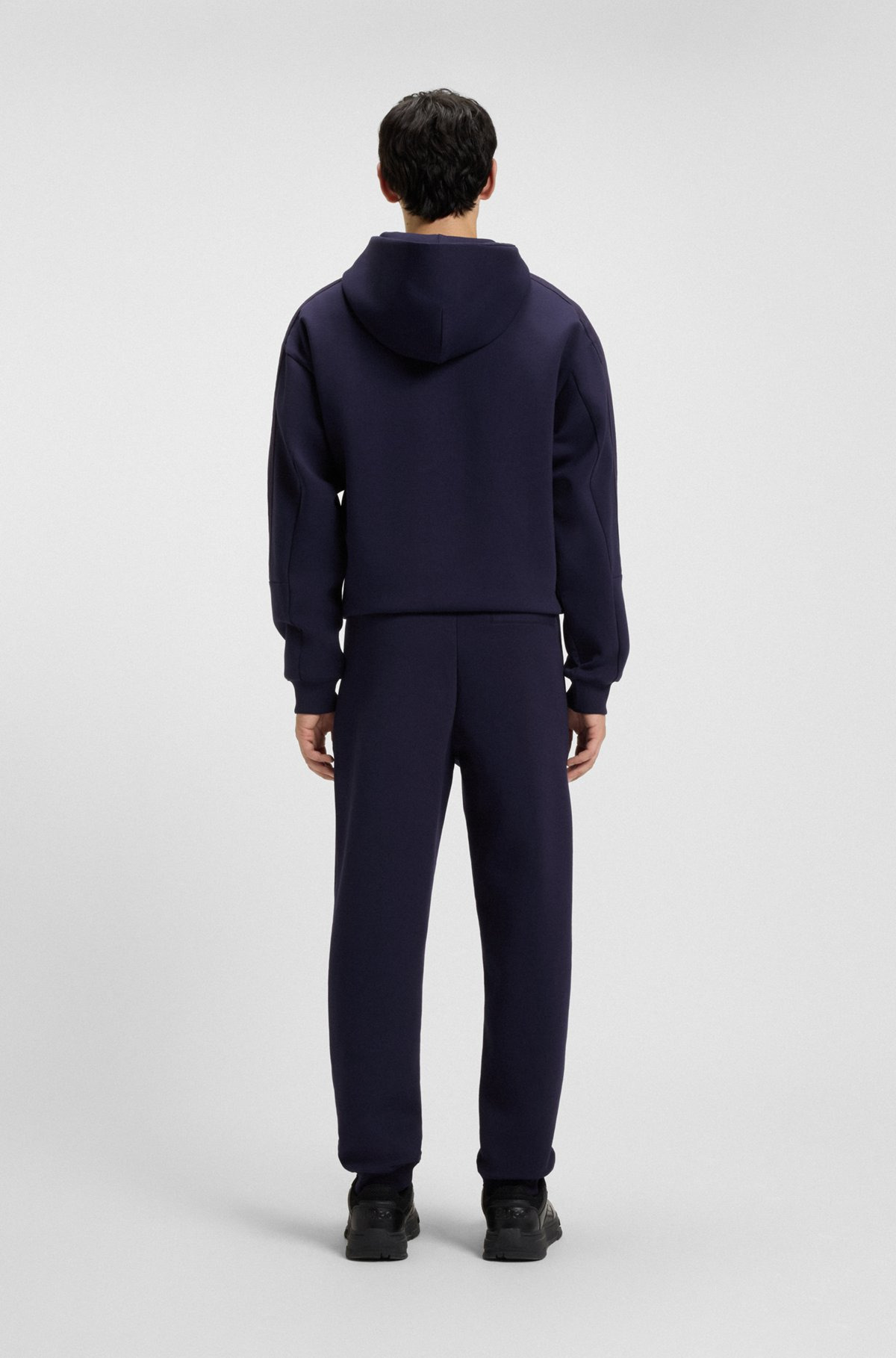COTTON TRACKSUIT BOTTOMS WITH STACKED LOGO - 5