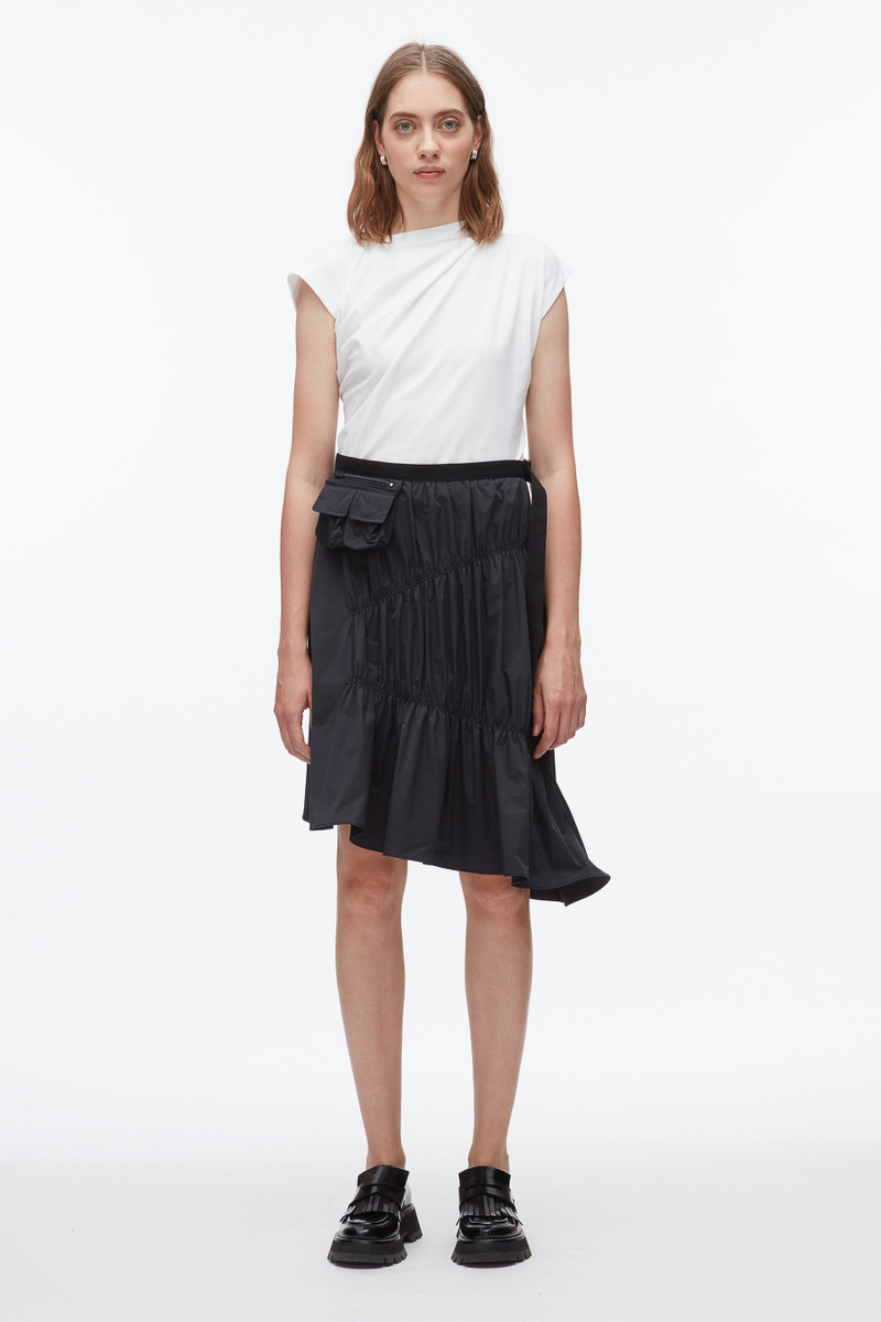 3.1 Phillip Lim Ripstop Asymmetric Skirt with Ruching outlook