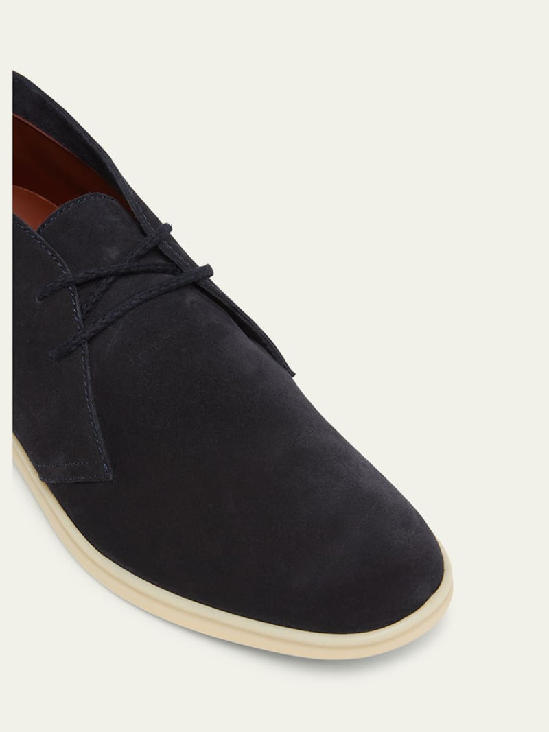 Loro Piana Men's Desert Walk Suede Derby Shoes outlook