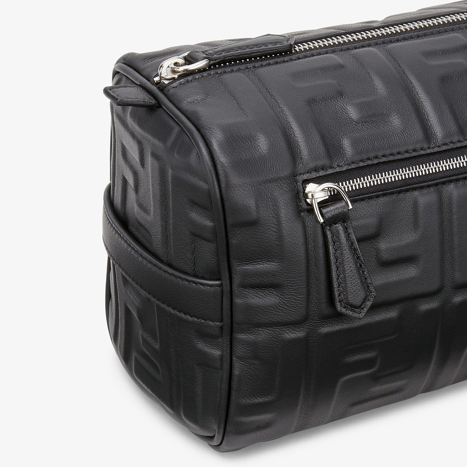 Black nappa leather toiletry case - 5