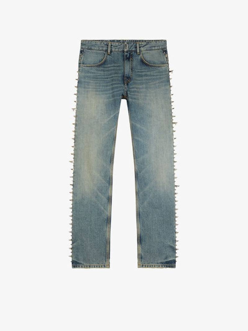 JEANS IN VINTAGE DENIM WITH STUDS 1