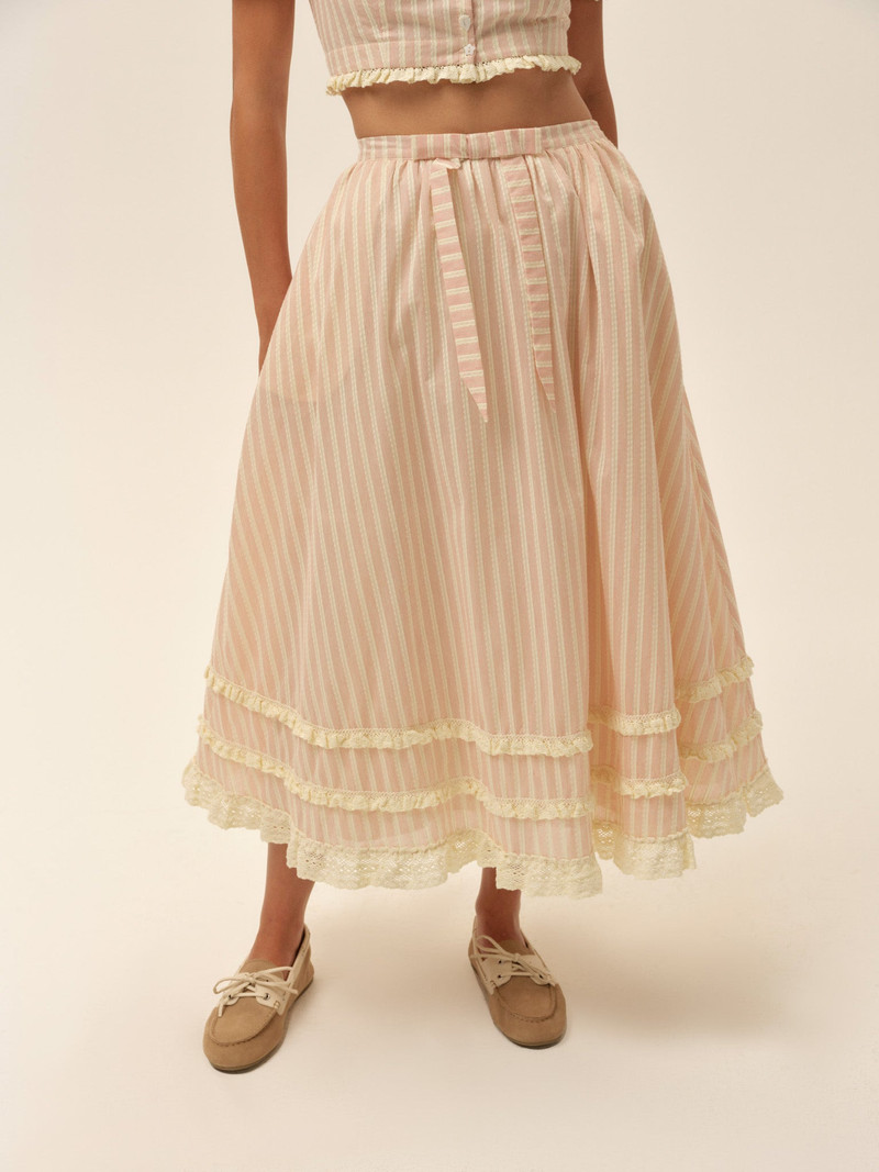 For Love & Lemons Naomi Midi Skirt outlook