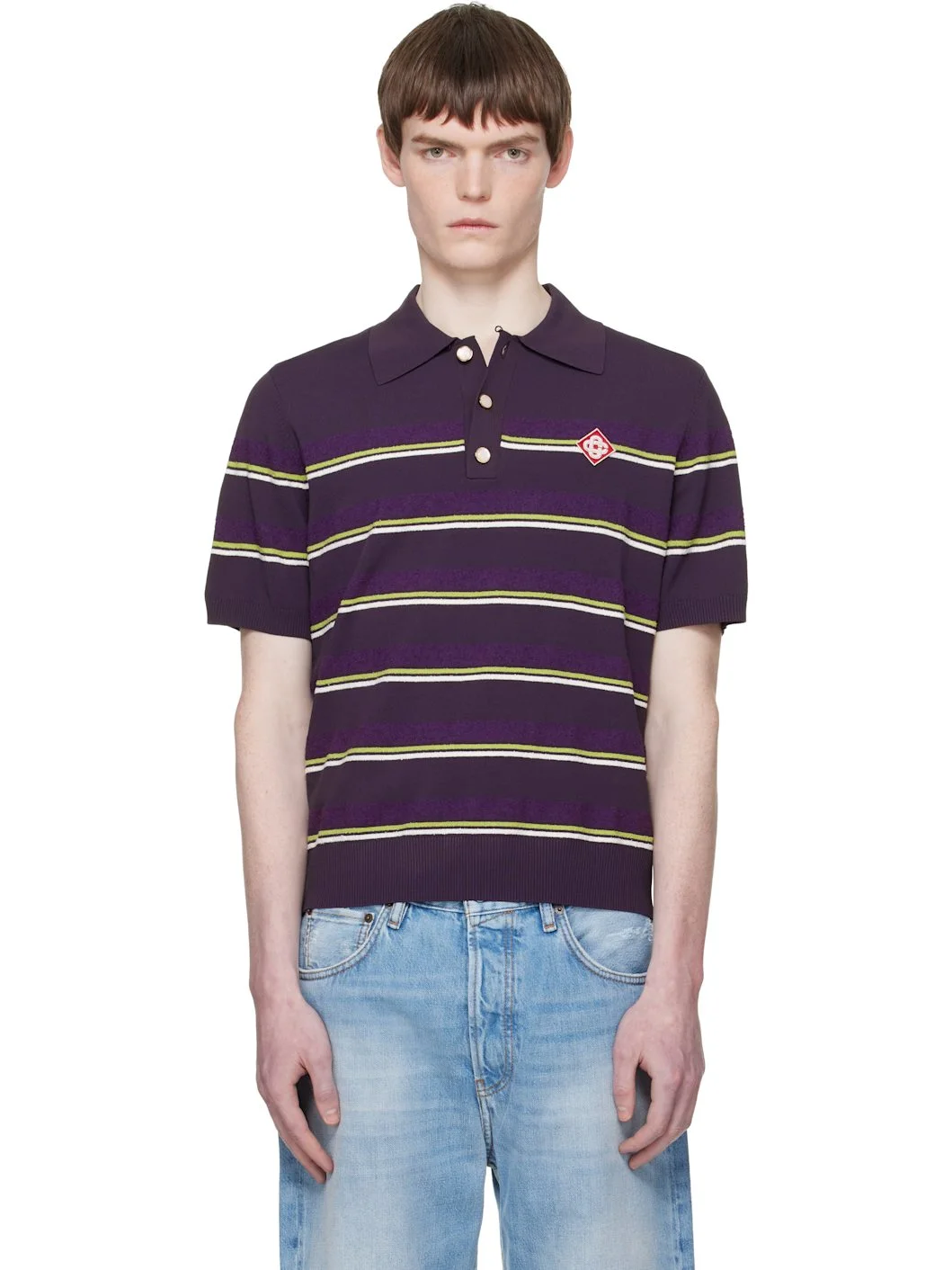 Purple Stripe Polo - 1