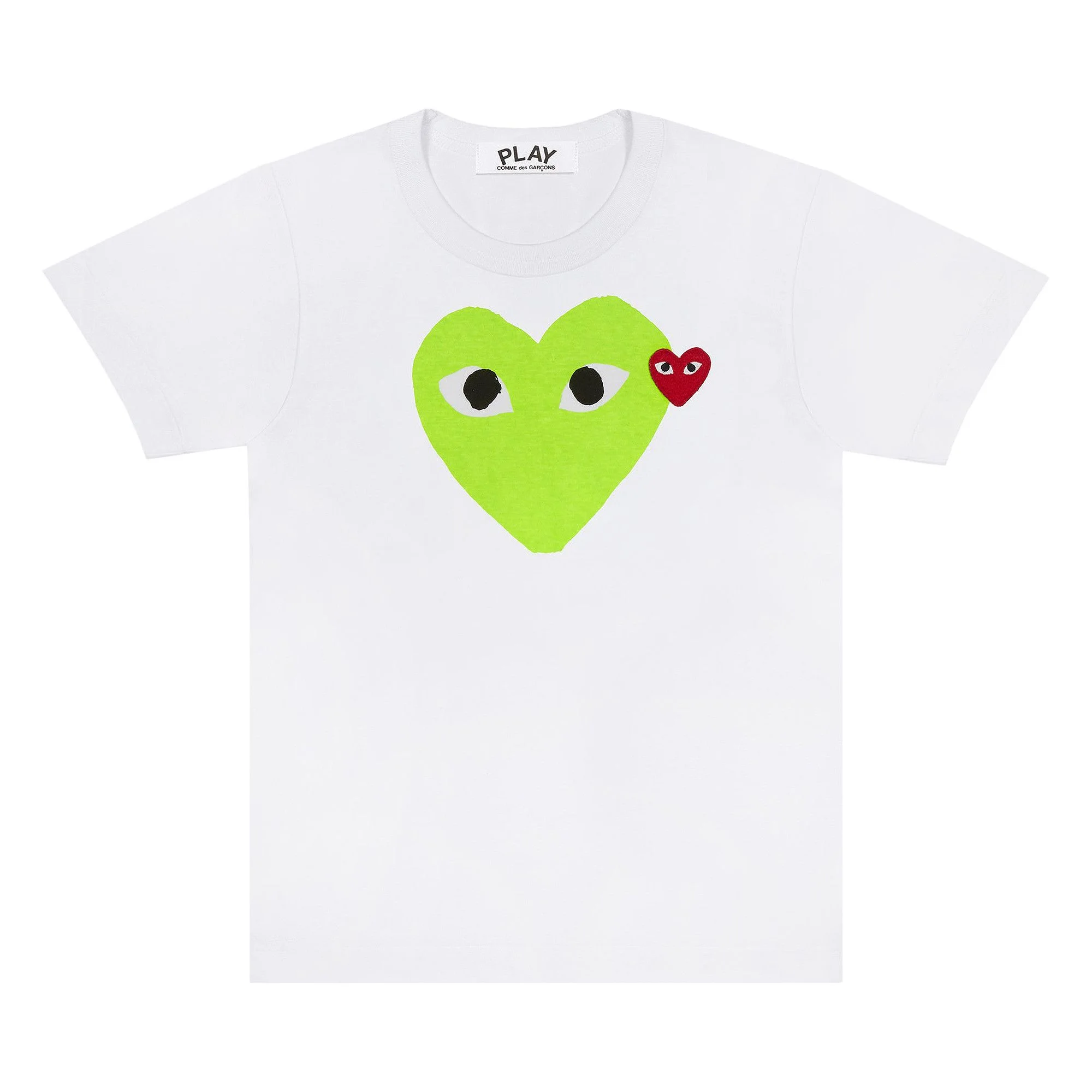 Comme des Garçons PLAY Red Emblem Heart T-Shirt 'White/Green' - 1