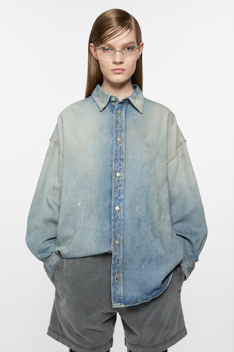 Acne Studios Denim button-up shirt - Light blue outlook