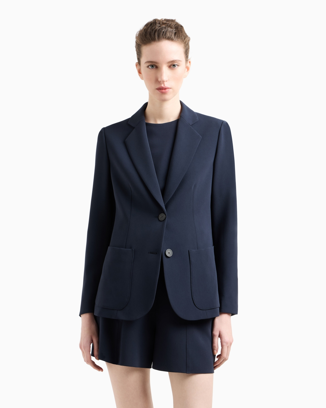 ICON SINGLE-BREASTED BLAZER IN TRIACETATE FABRIC - 4