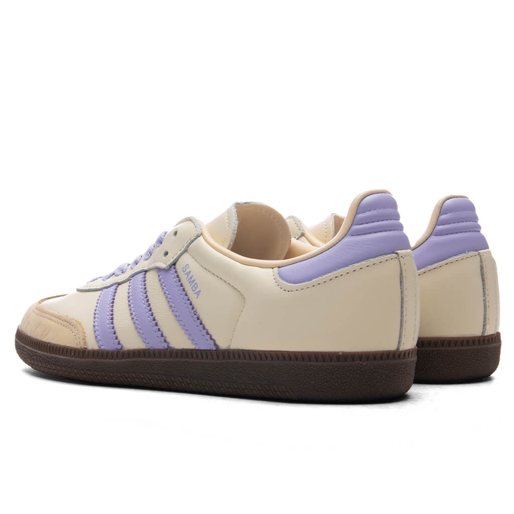 WOMEN'S SAMBA OG - CREAM WHITE/VIOLET TONE/SAND STRATA - 3