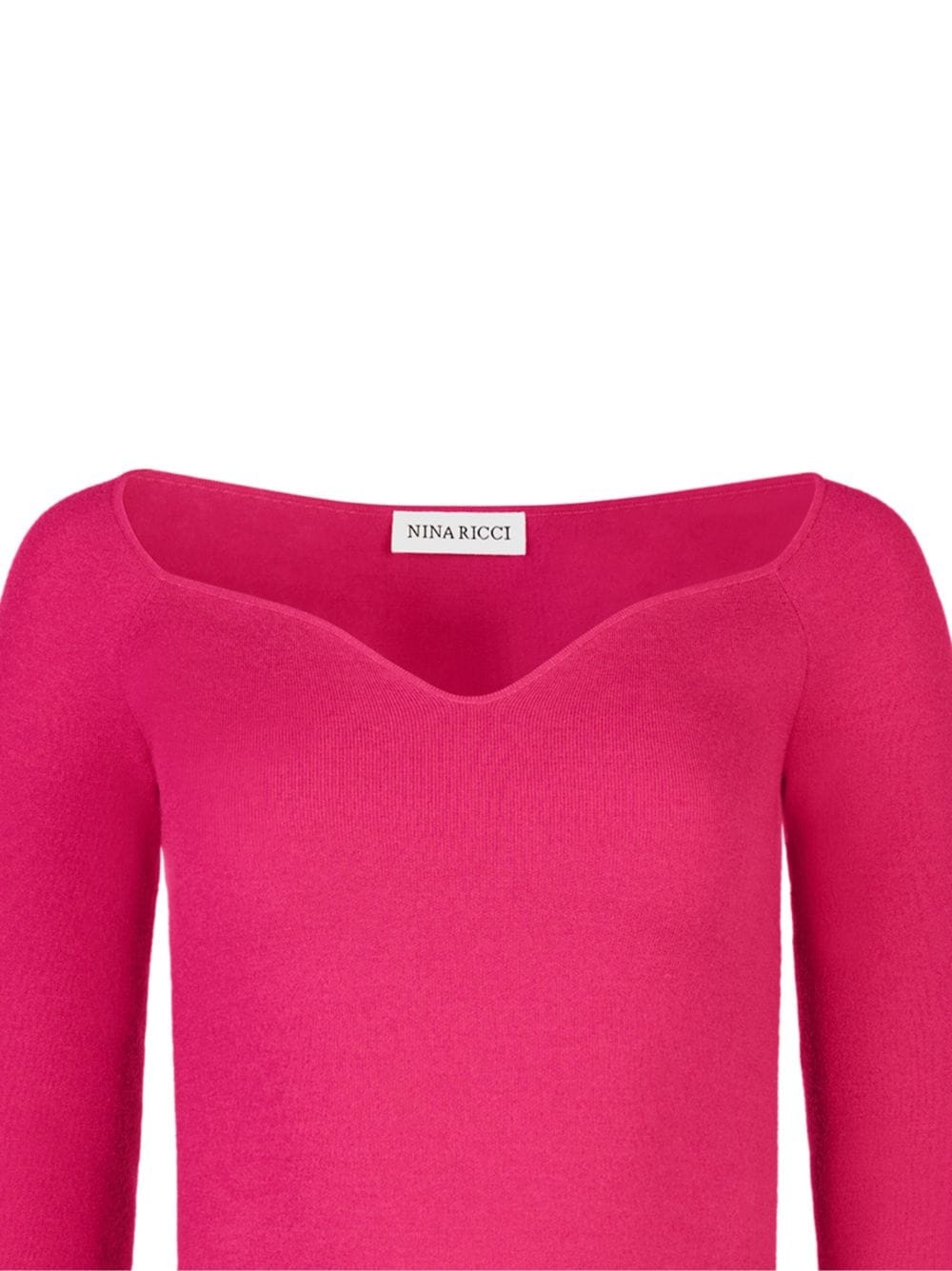 sweetheart-neck long-sleeve top - 5