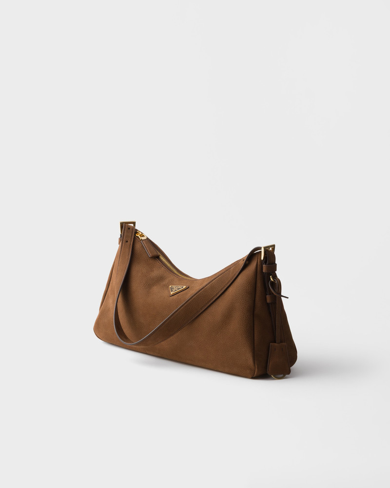 Prada Aimée large nubuck leather shoulder bag 3