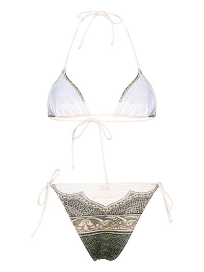 Jean Paul Gaultier Neutral Cartouche-Print Bikini outlook