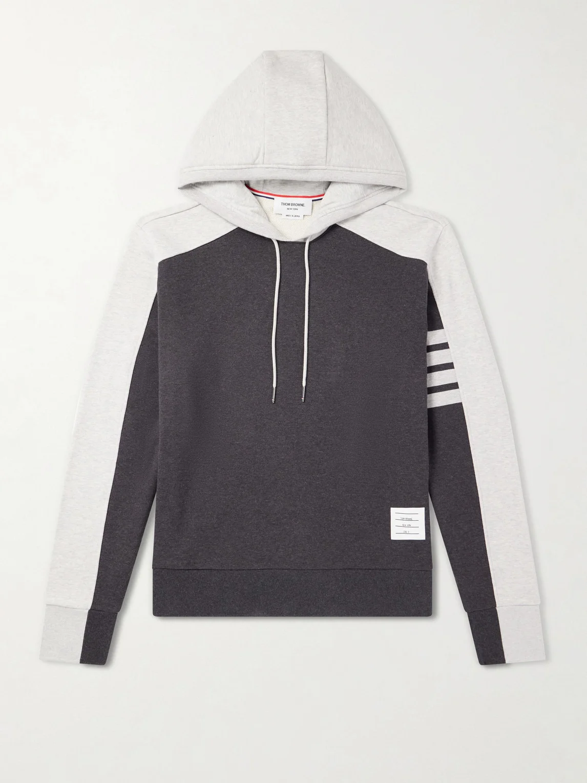 Logo-Appliquéd Striped Cotton-Jersey Hoodie - 1