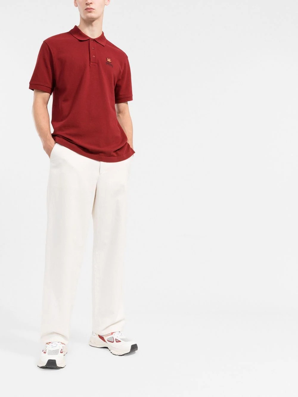 embroidered logo polo shirt - 2