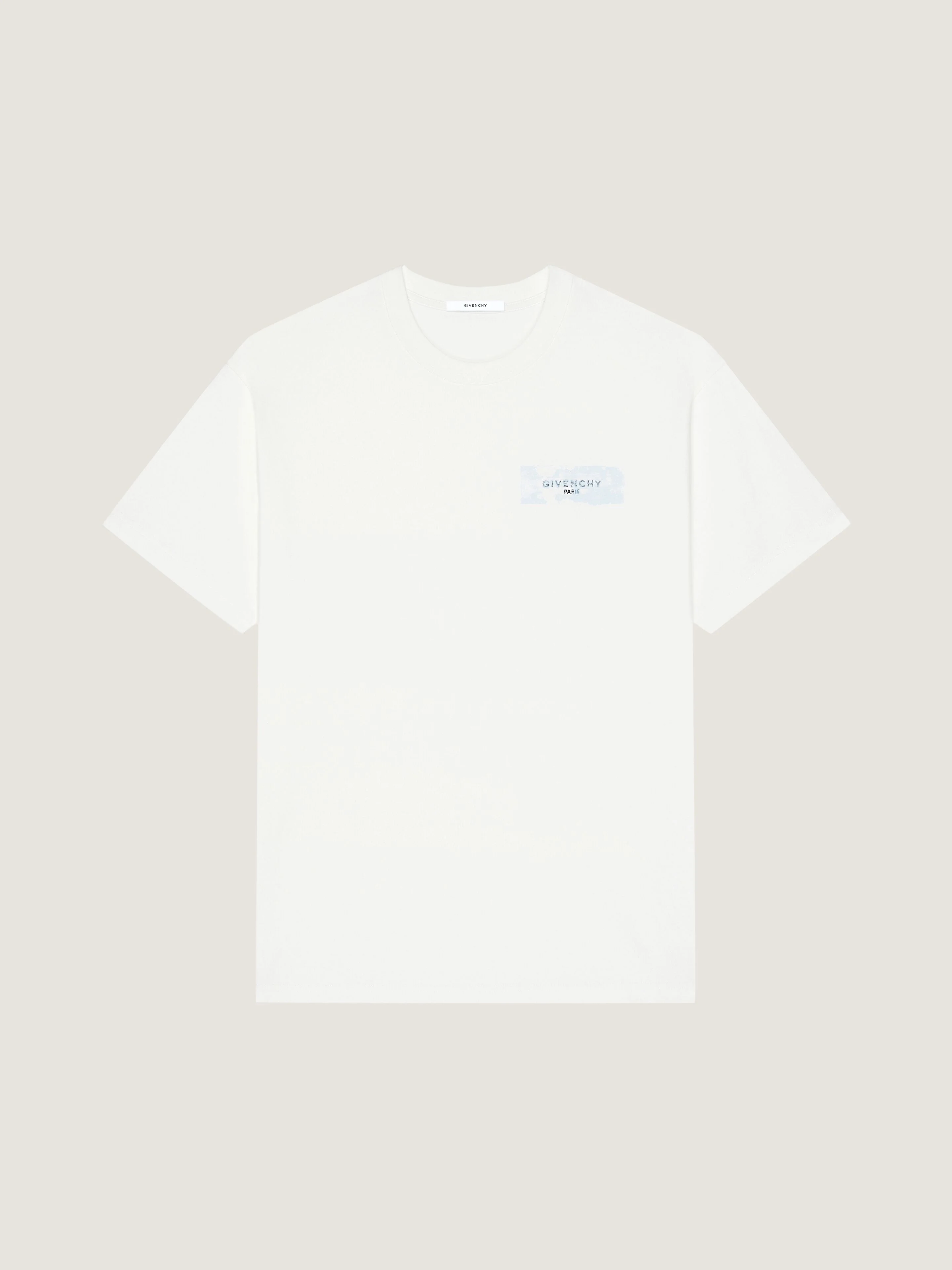 T-SHIRT IN COTTON WITH GIVENCHY PARIS PAINT PRINT - 1