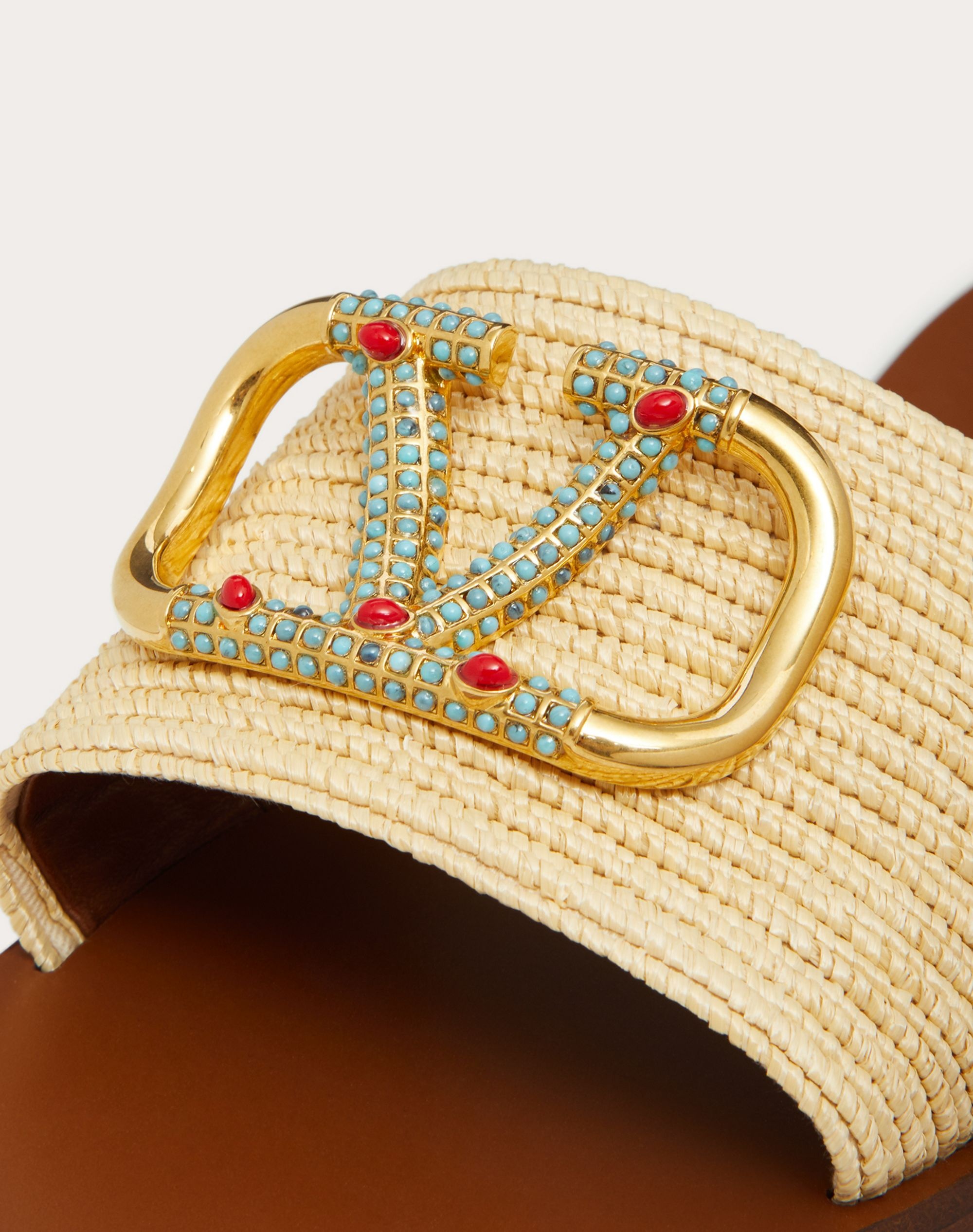 Valentino Garavani Escape Raffia Slide - 5