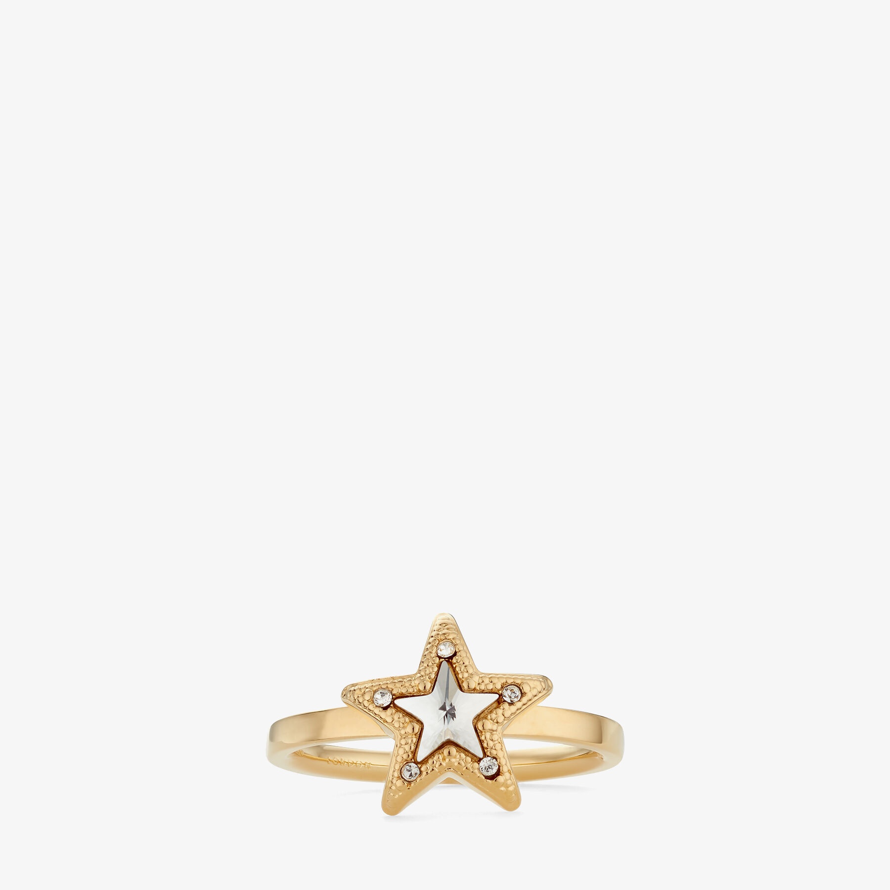 JC Star Ring
Gold-Finish Metal Star Ring with Swarovski Crystals - 3