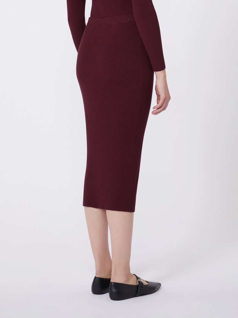 PINZA Viscose pencil skirt - BORDEAUX 4