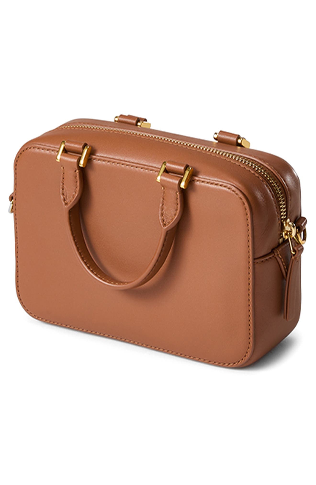 Veronica Beard Boxy Top Handle Leather Bag in Hazelwood at Nordstrom - 3