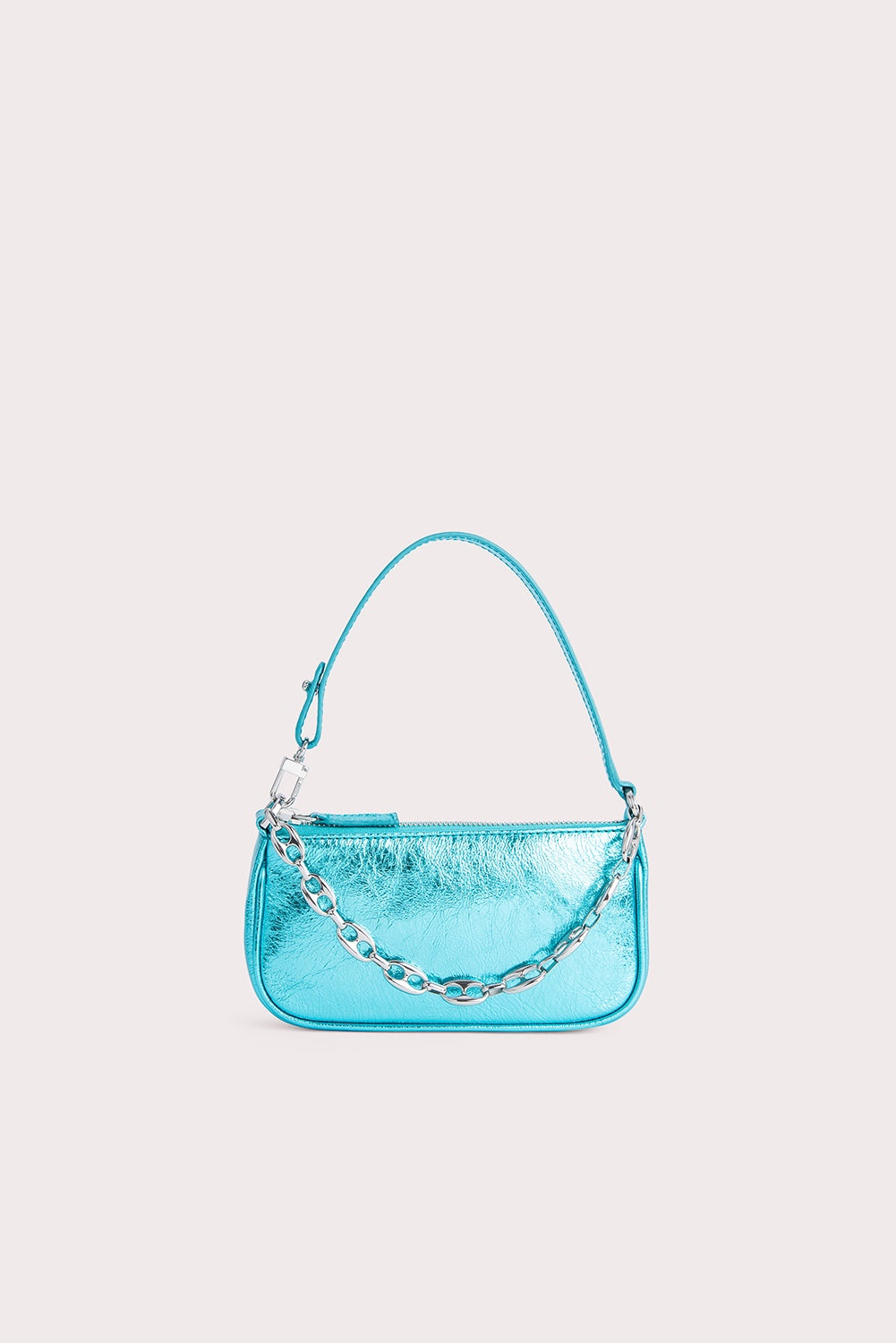 Mini Rachel Aquamarine Metallic Leather - 1