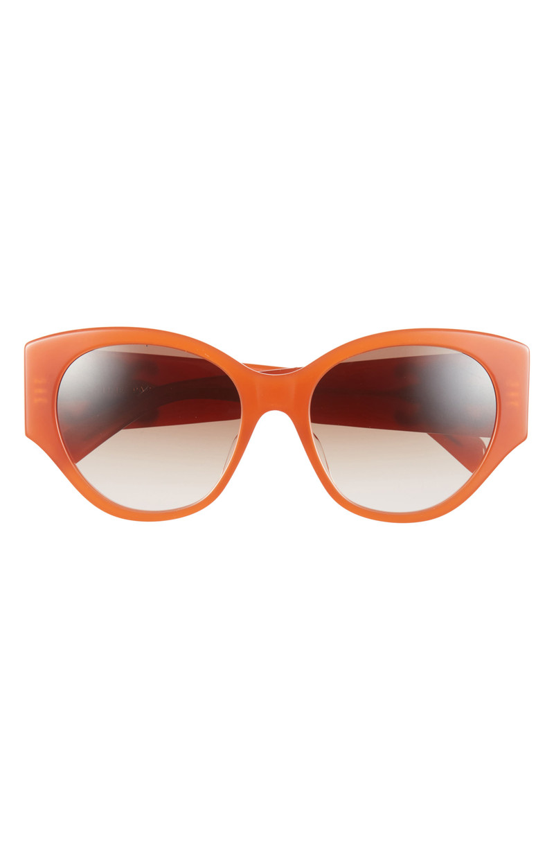 CELINE Maxi Triomphe 55mm Butterfly Sunglasses in Shiny Orange/gradient Brown 1