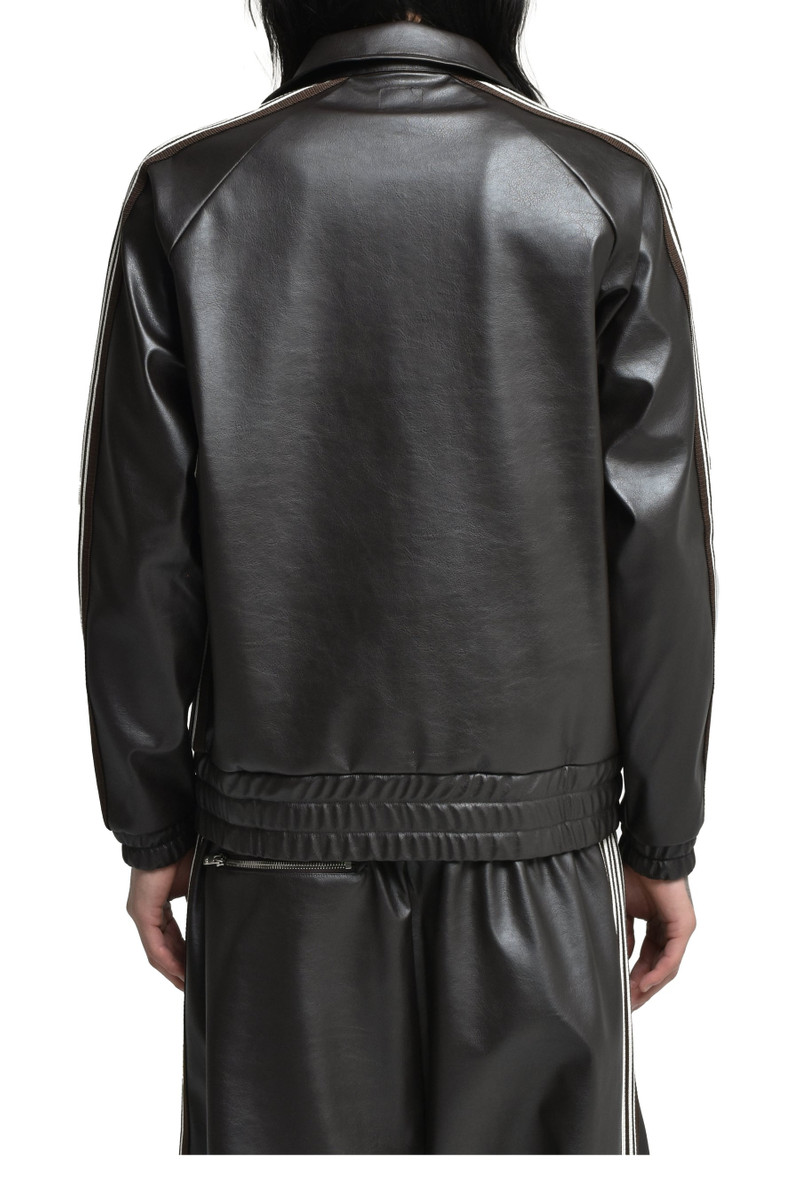 NEEDLES TRACK JACKET - SYNTHETIC LEATHER (EXCLUSIVE) / DK. BRW outlook
