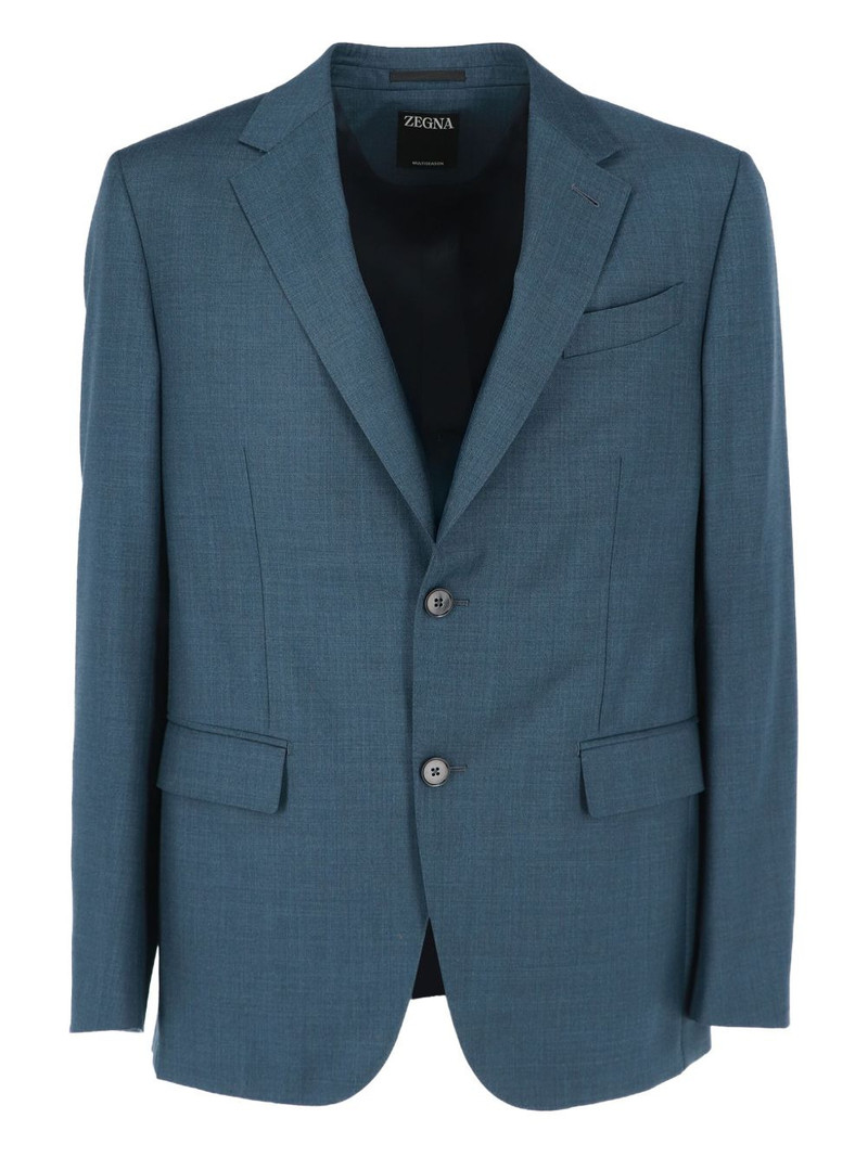 button-fastening long-sleeves suit 1