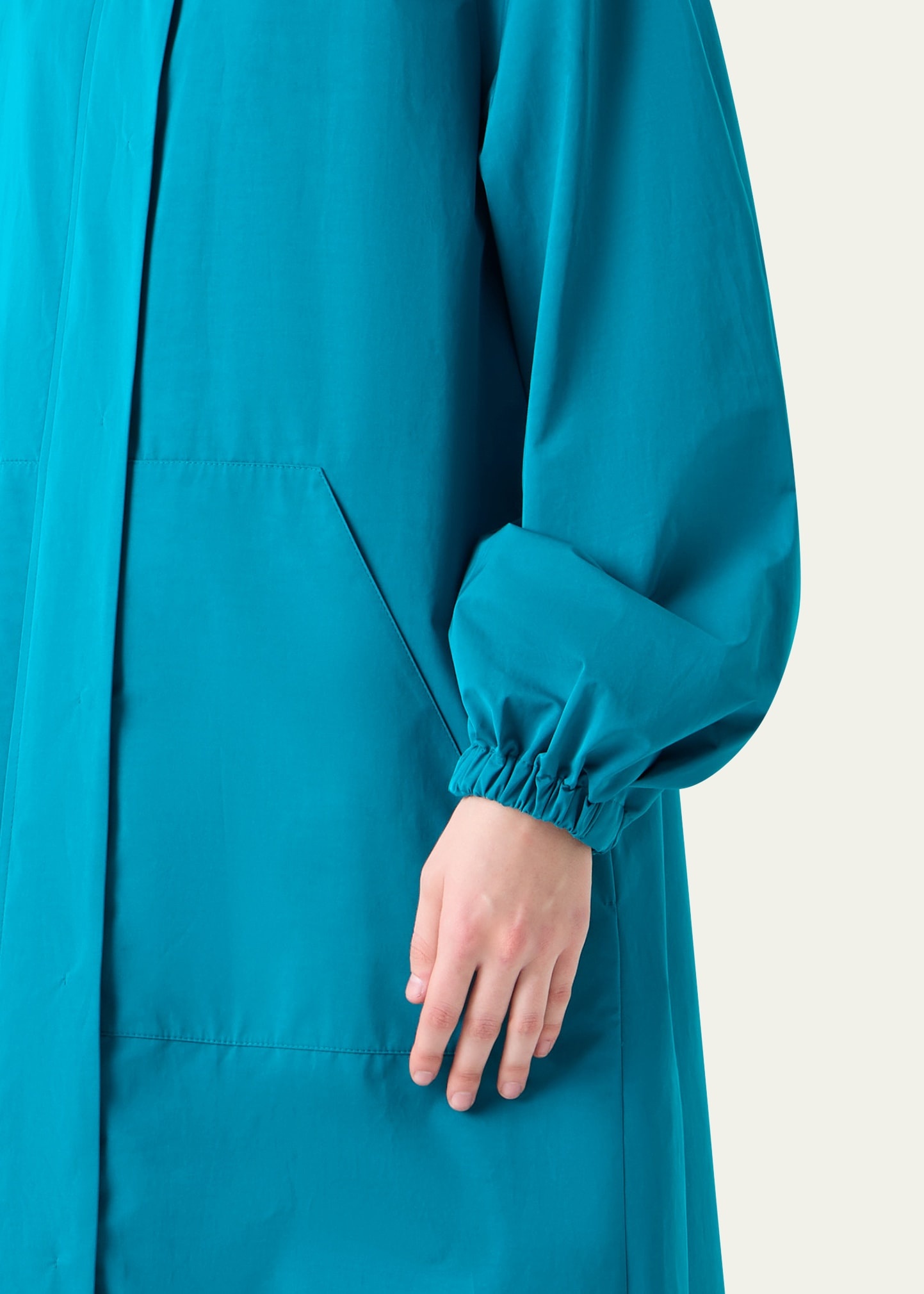 Zachary Water-Resistant Techno Gabardine Long Coat - 5