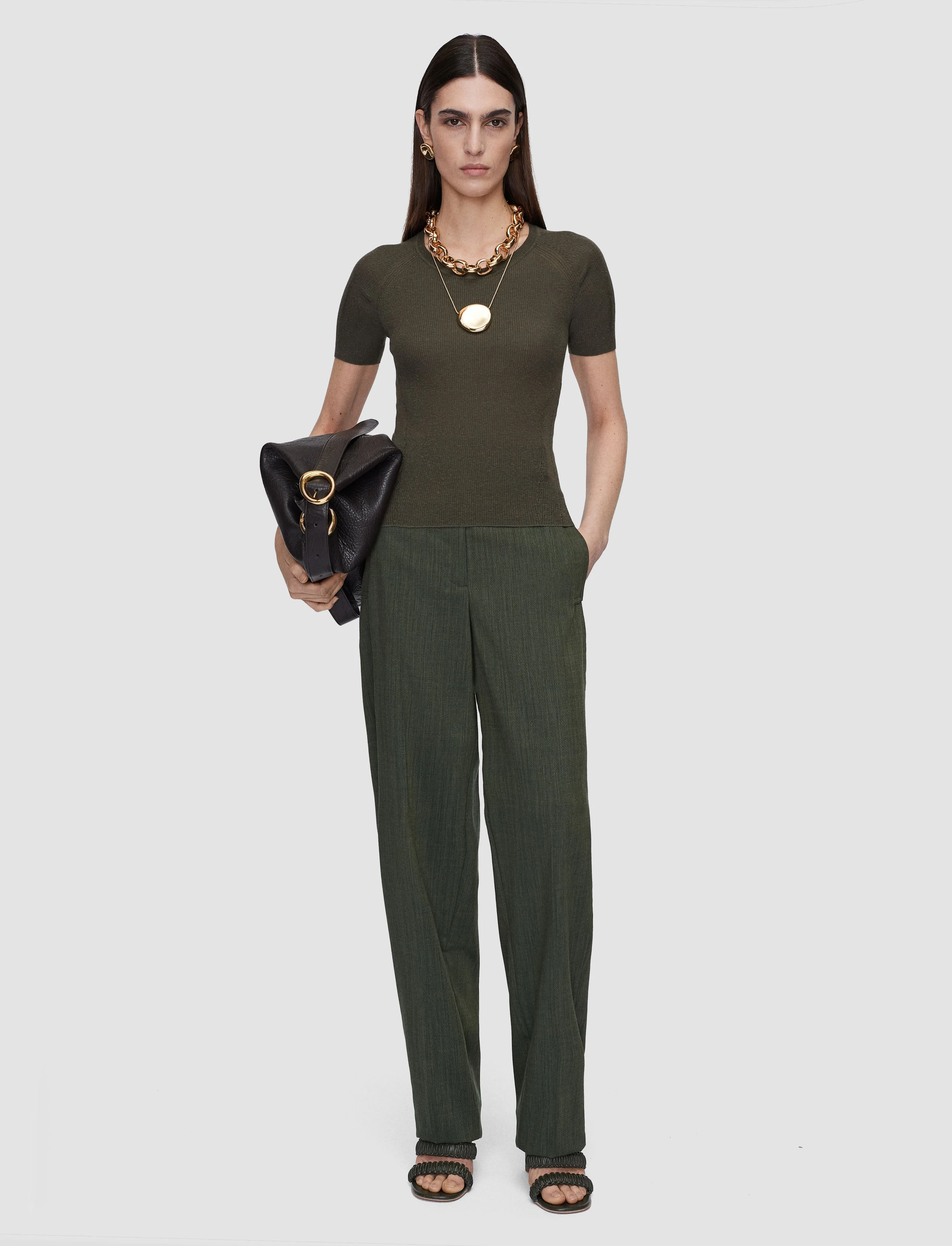 Belarb Linen Blend Knit T-Shirt - 1