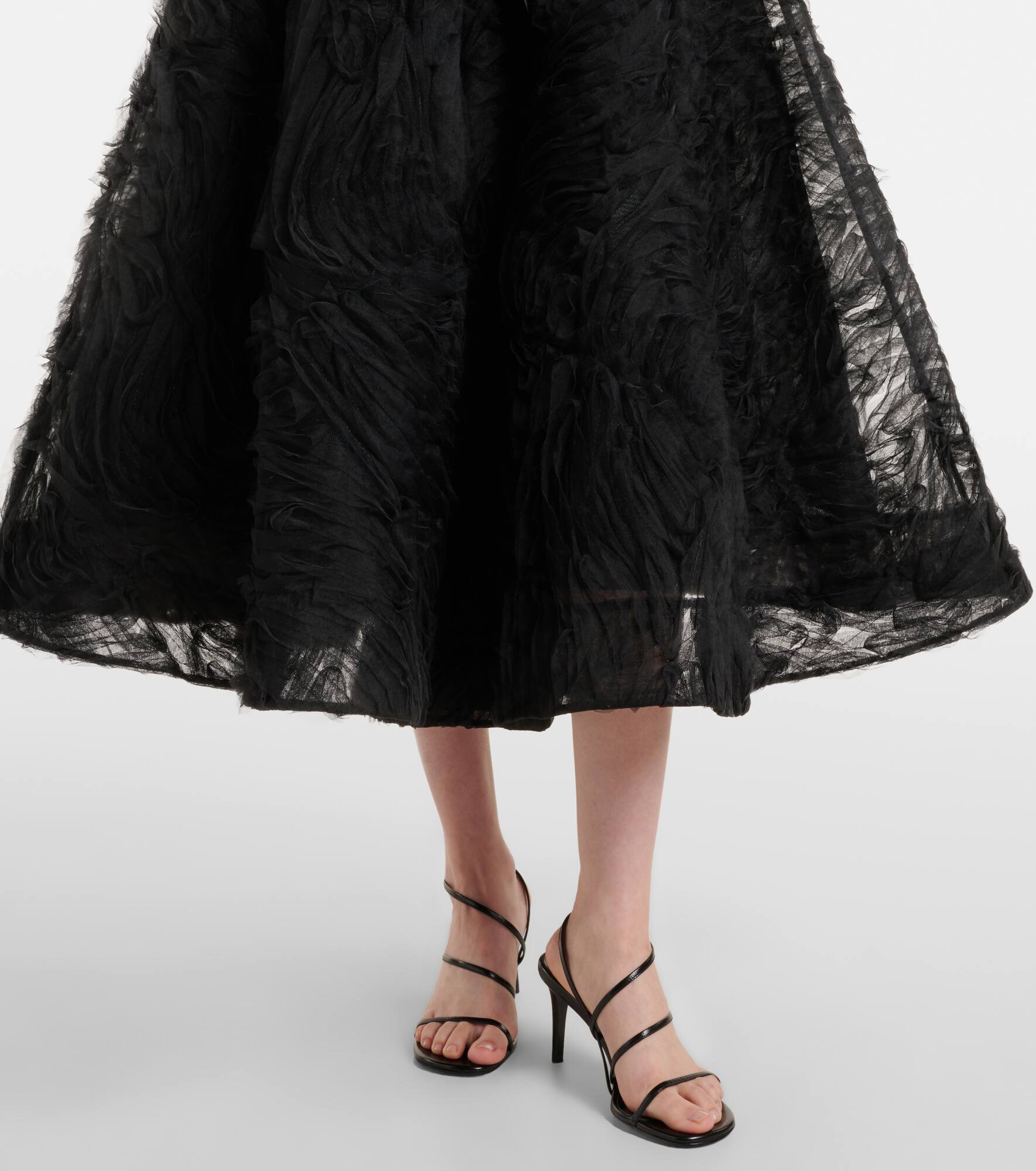 Willow embroidered tulle midi dress - 5