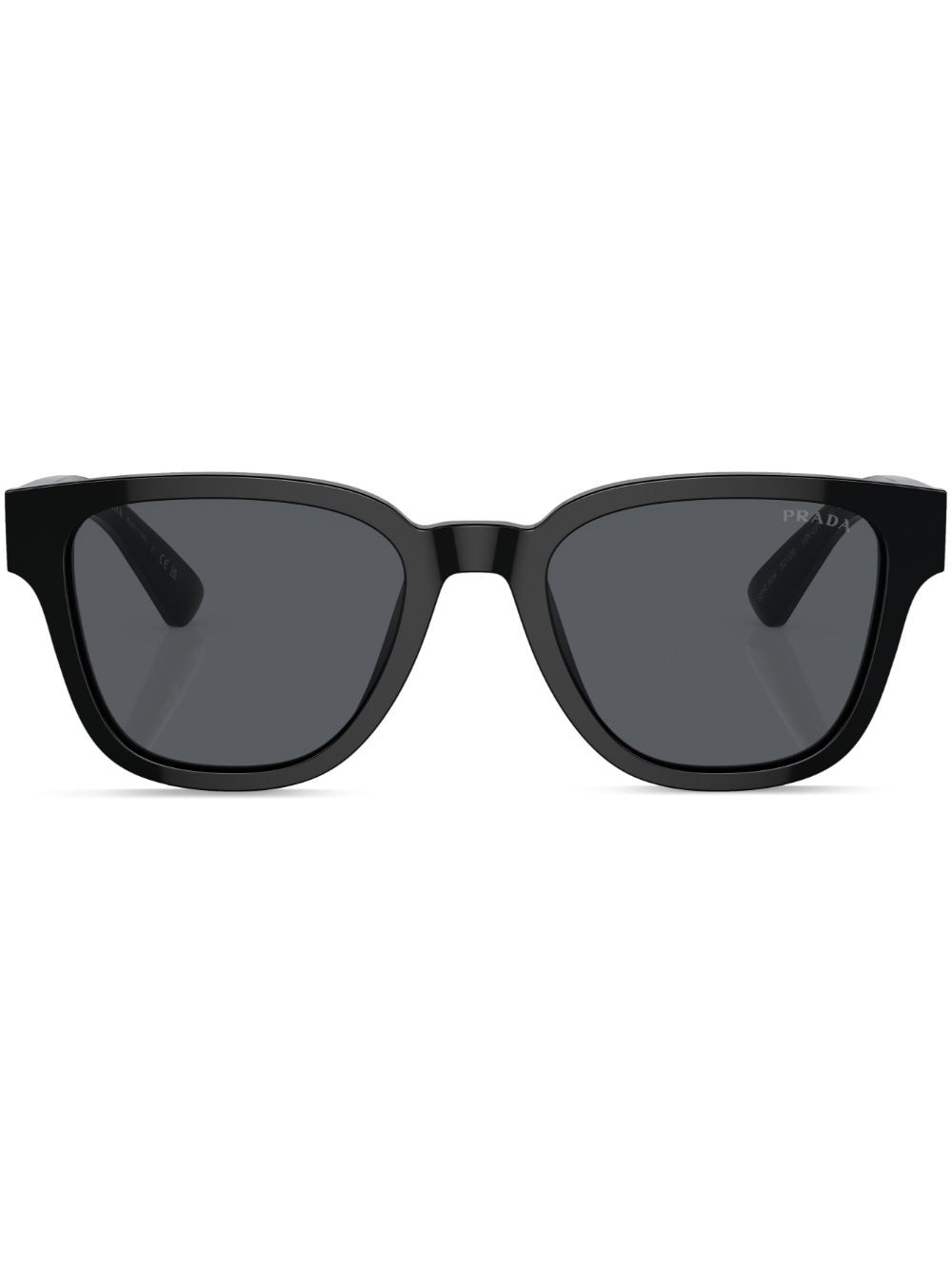 logo-lettering D-frame sunglasses - 1
