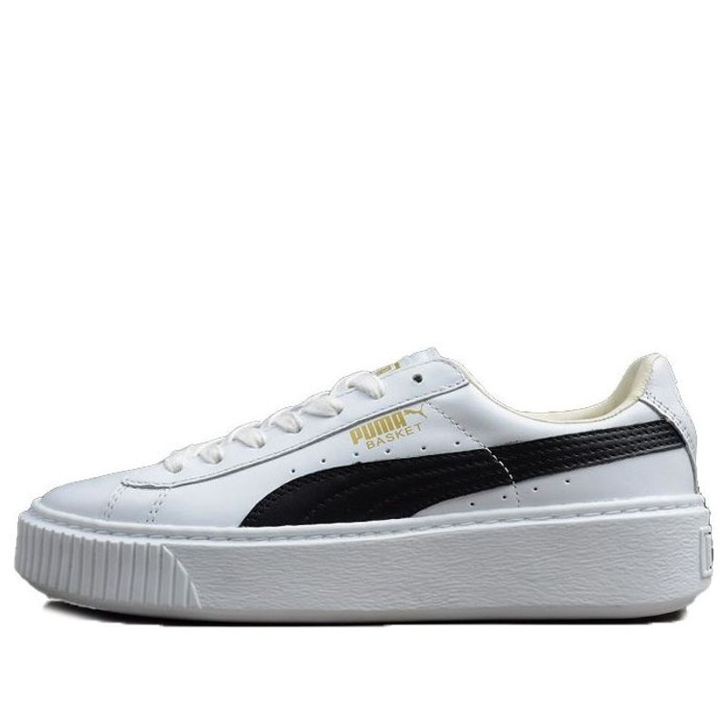 (WMNS) PUMA Basket Platform 'Black White' 364040-05 - 1