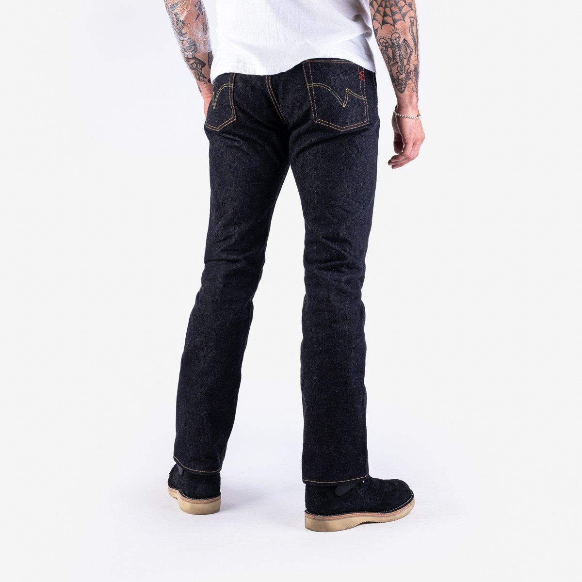 IH-634S-19L 19oz Left Hand Twill Selvedge Denim Straight Cut Jeans - Indigo - 3