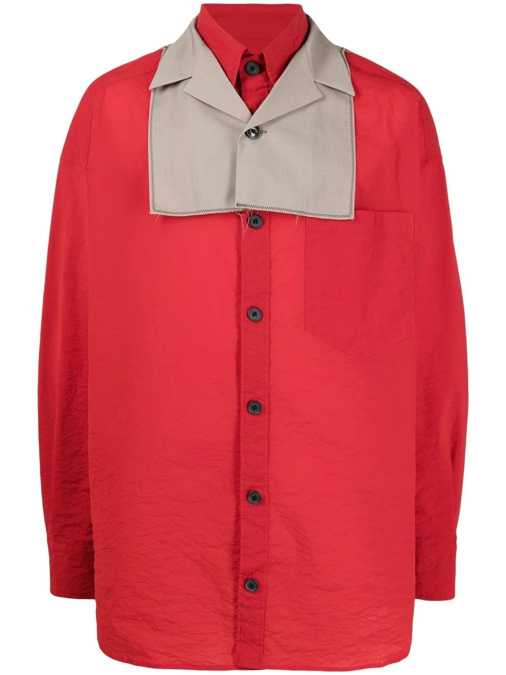 double-collar detail shirt - 1