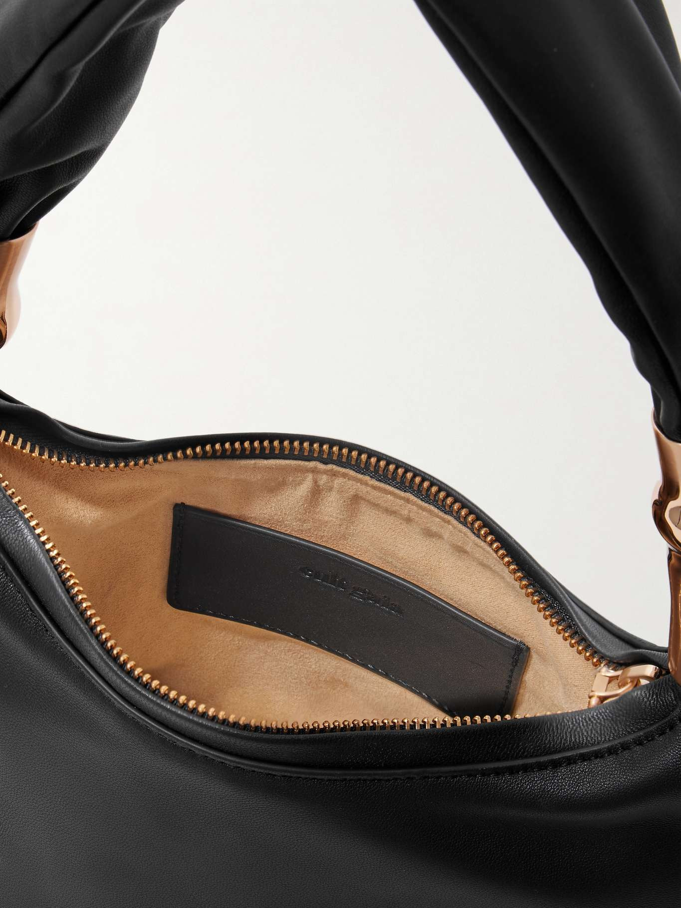 Meala embellished leather shoulder bag Black - 5