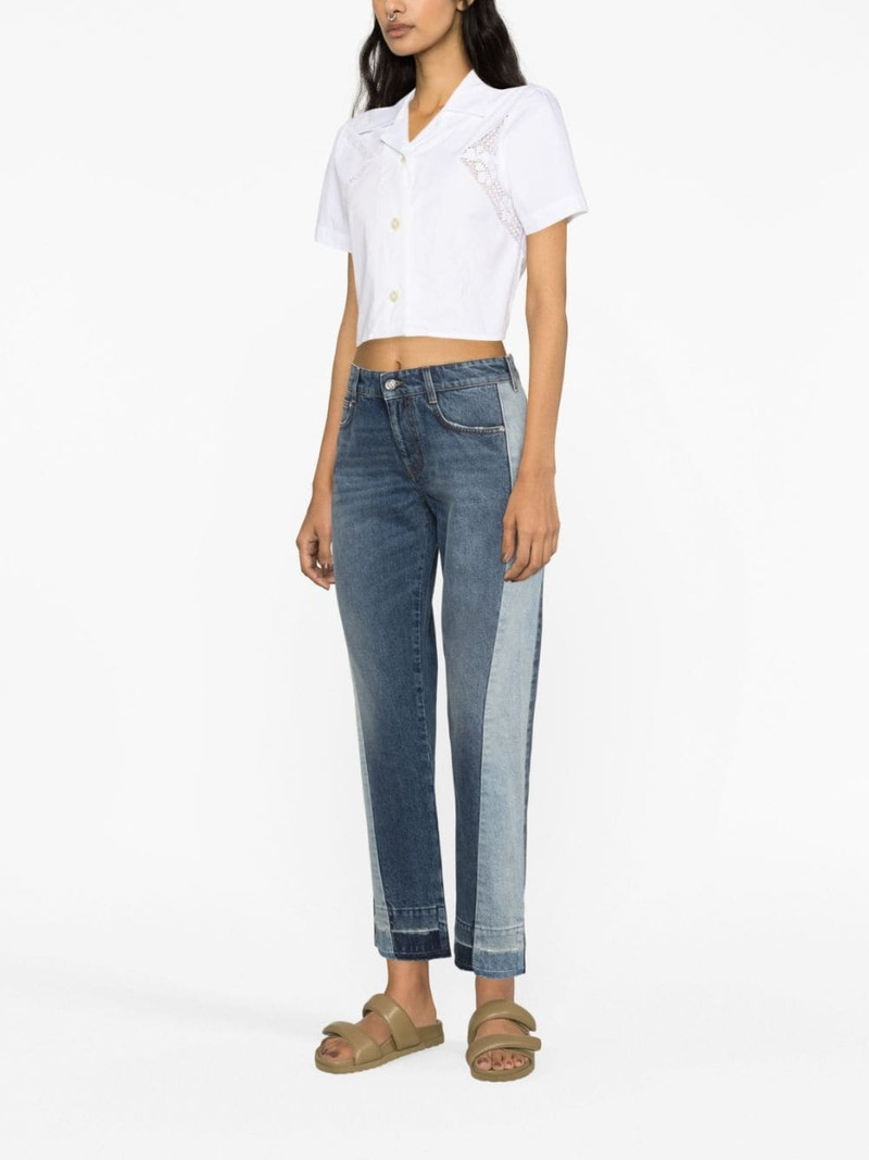 Stella McCartney colour-block straight-leg jeans outlook