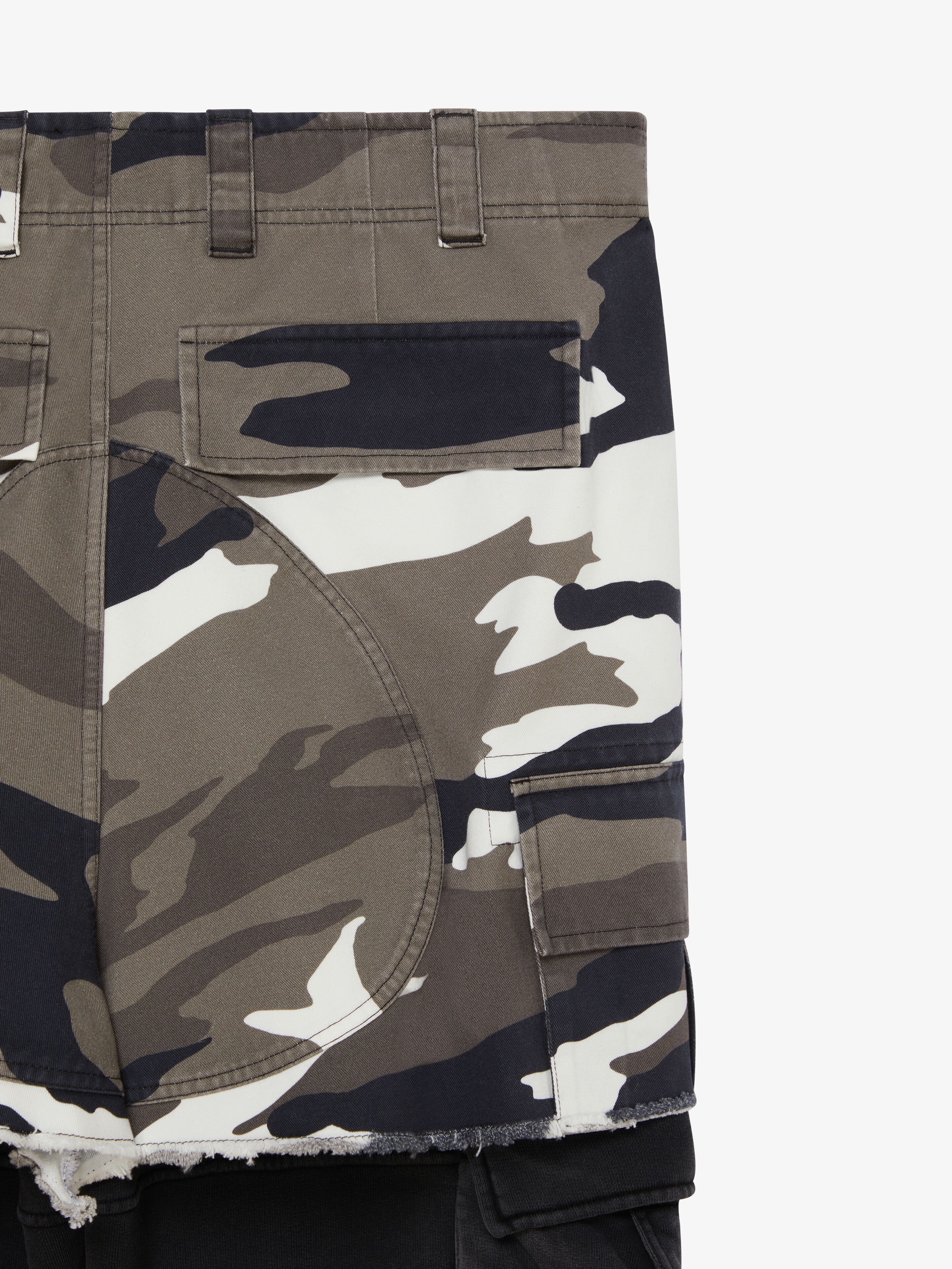 CARGO PANTS WITH CAMO SKIRT IN JERSEY - 2