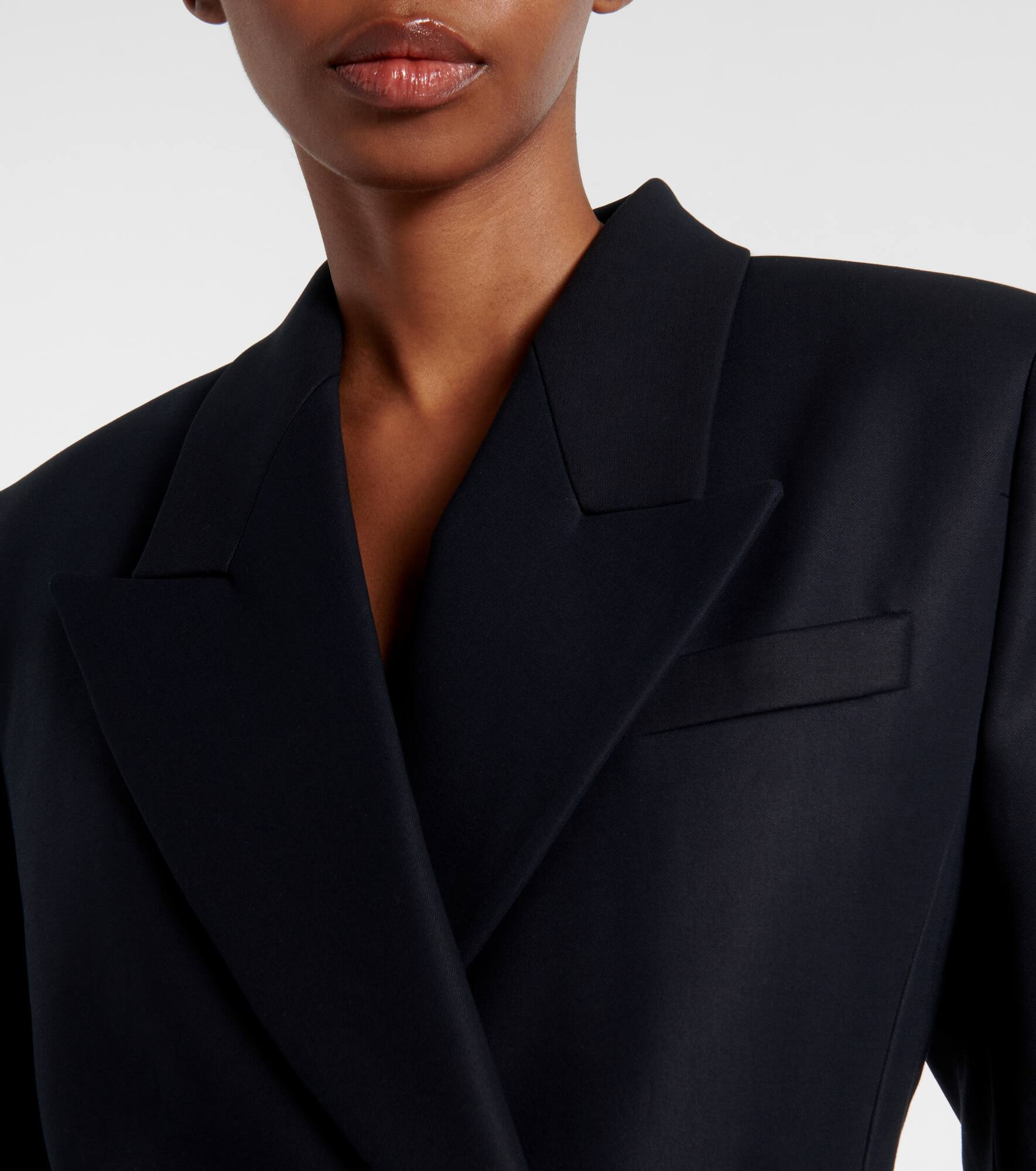 Double-breasted cotton blazer dress - 4