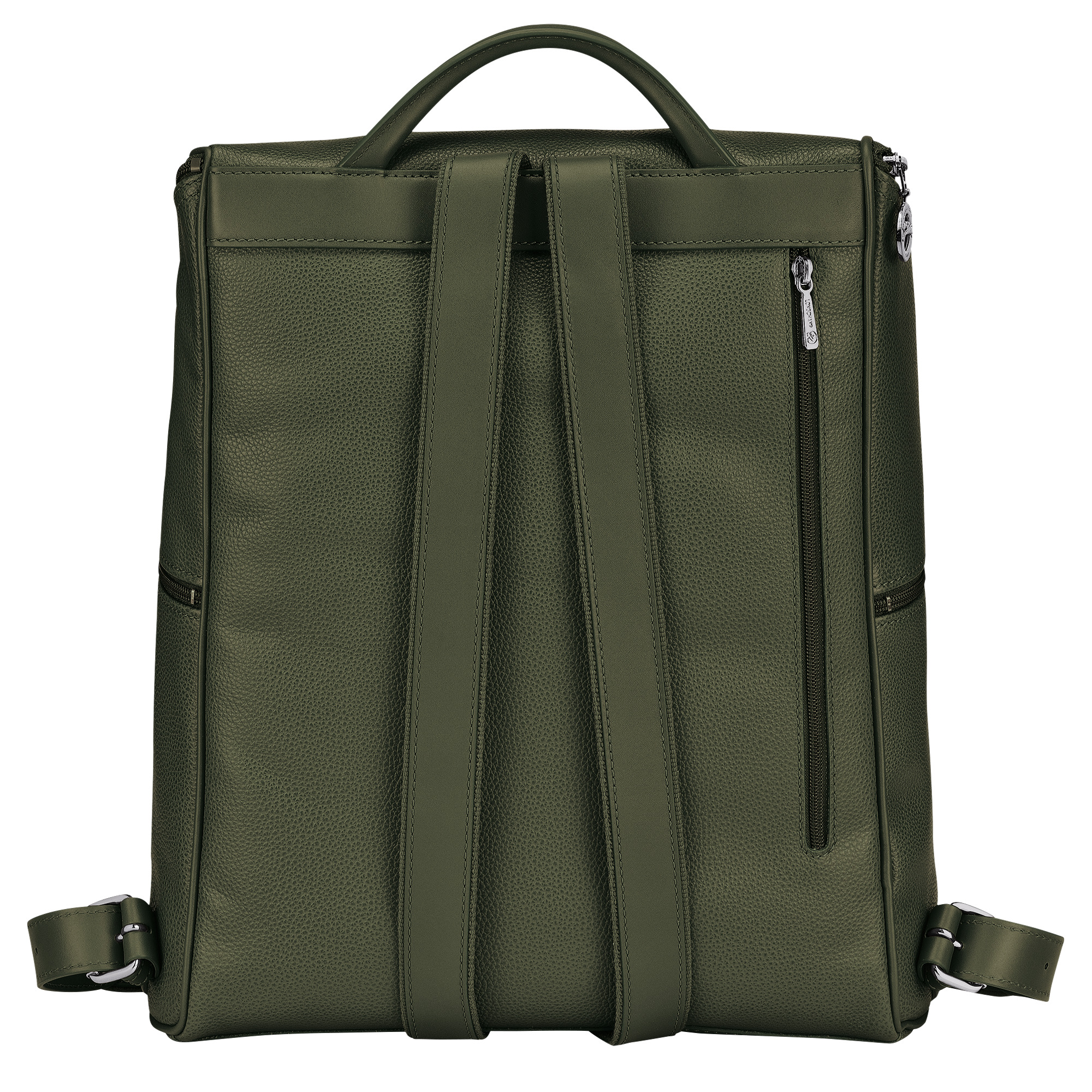 Le Foulonné Backpack Khaki - Leather - 3