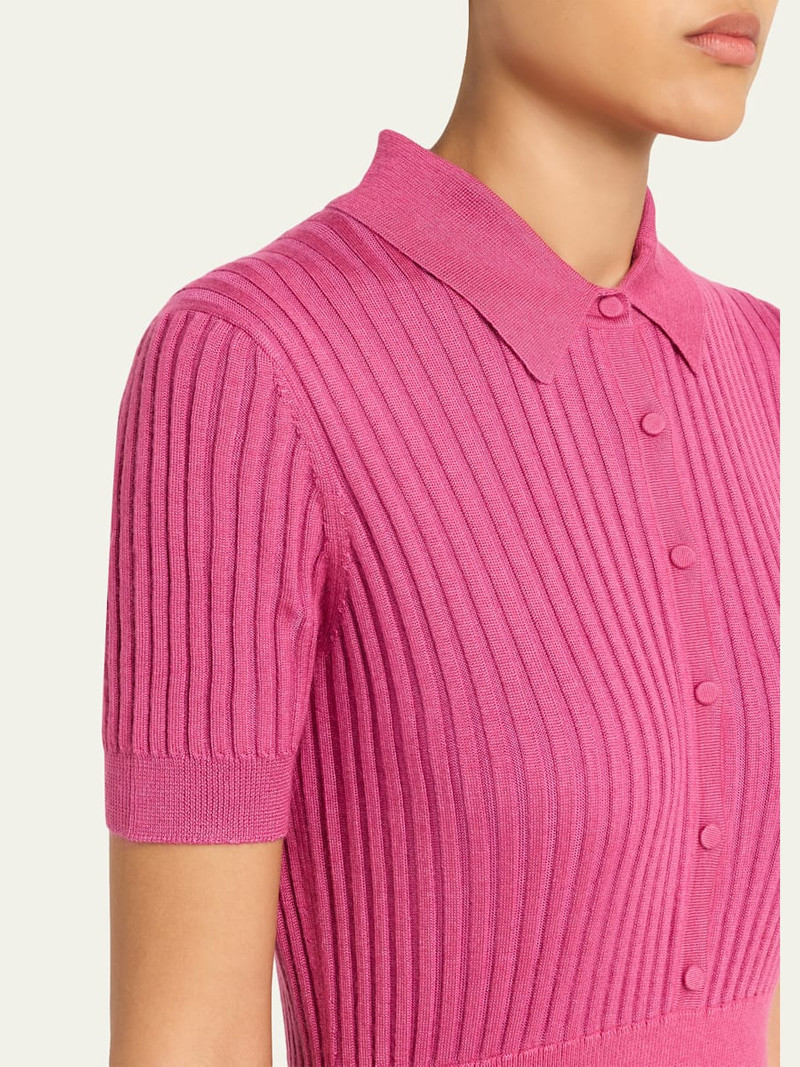 GABRIELA HEARST Amor Rib Knit Cashmere-Silk Midi Dress outlook