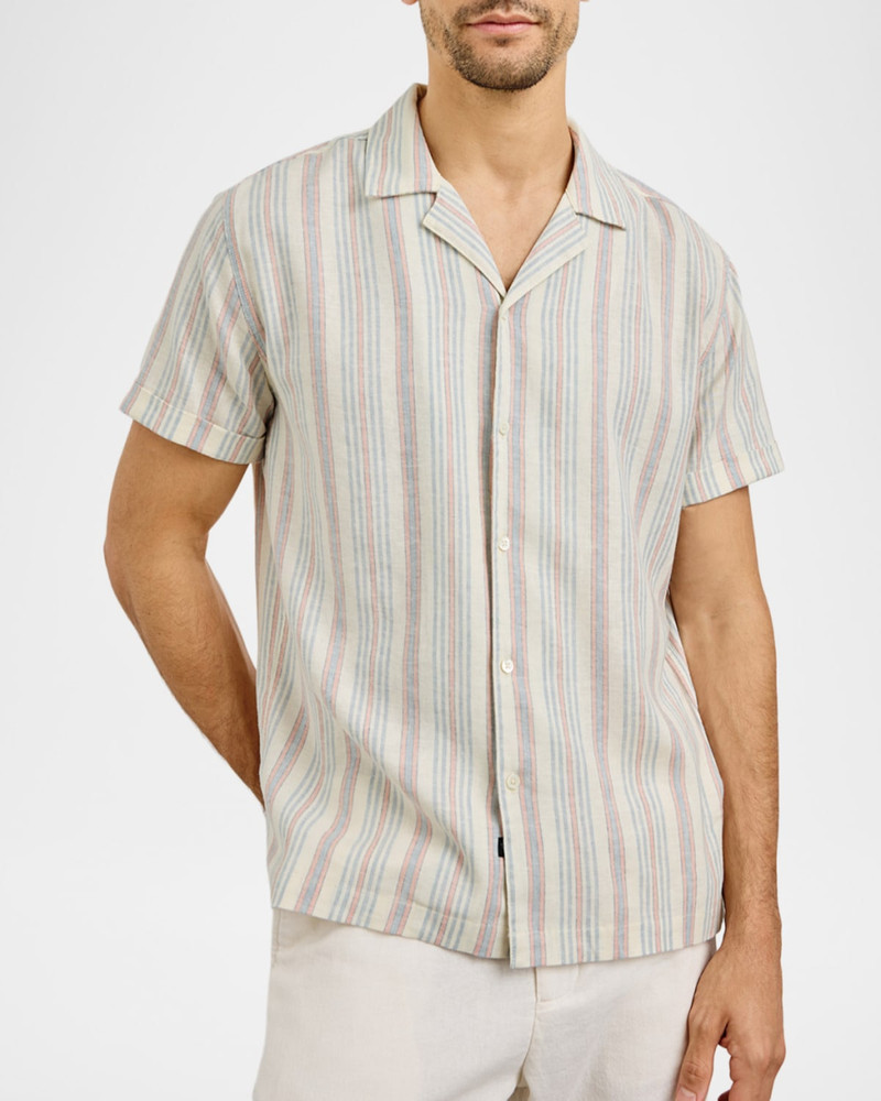 Men's Short-Sleeve Amalfi Shirt in Stripes 4