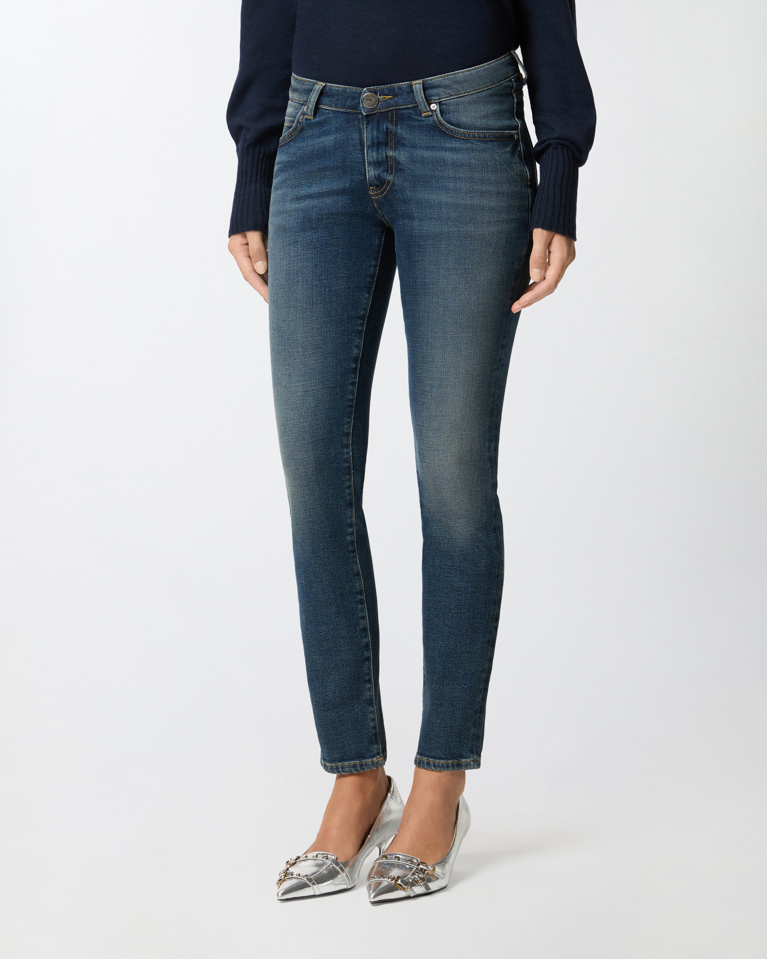 HIGH-WAISTED SKINNY JEANS - 3