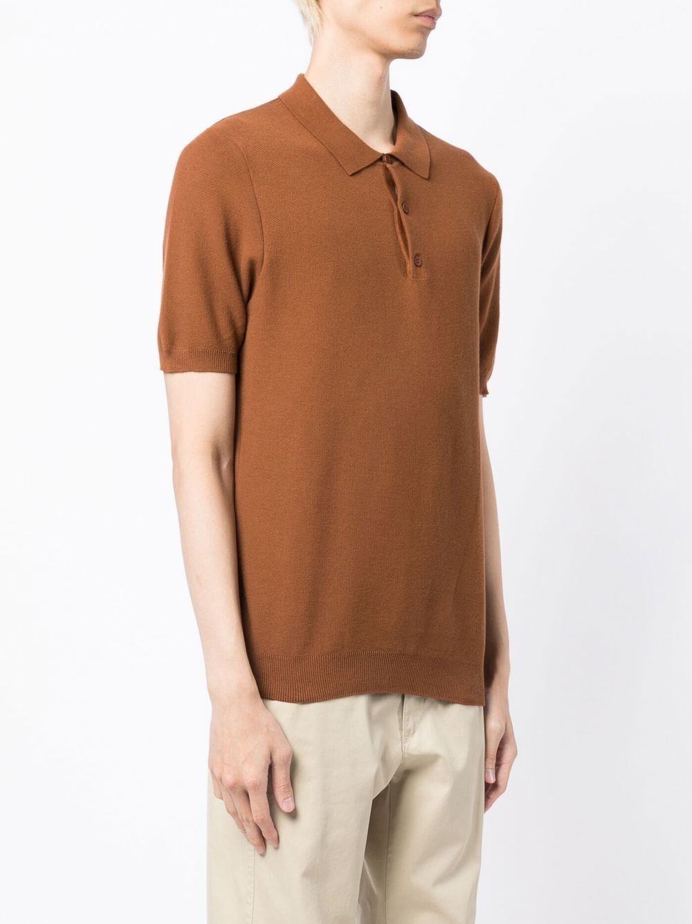 short-sleeve knit polo shirt - 3