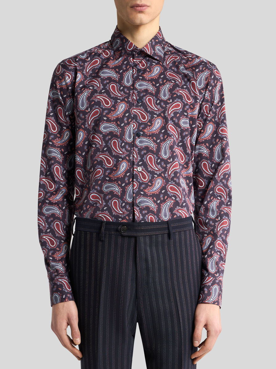 COTTON SHIRT WITH PAISLEY PRINT - 2