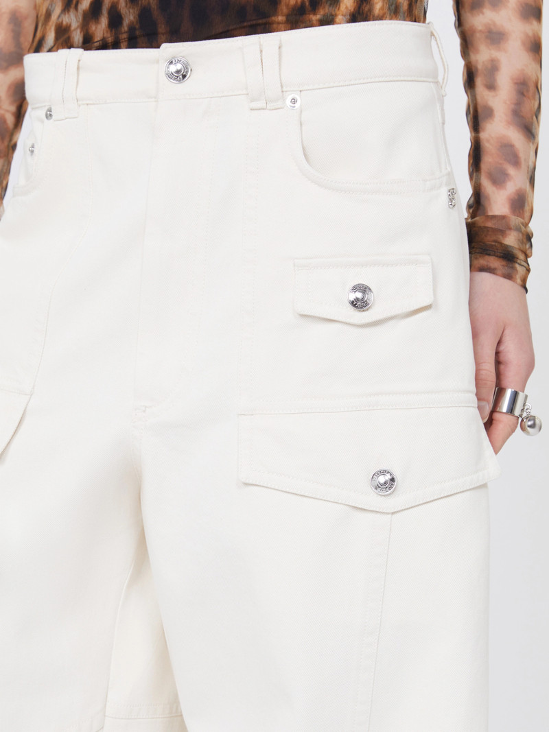 FASHION Bull denim cargo trousers - BEIGE 5
