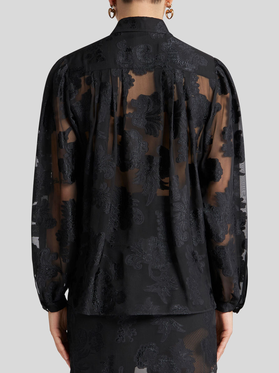 FIL COUPÉ CHIFFON SHIRT - 5