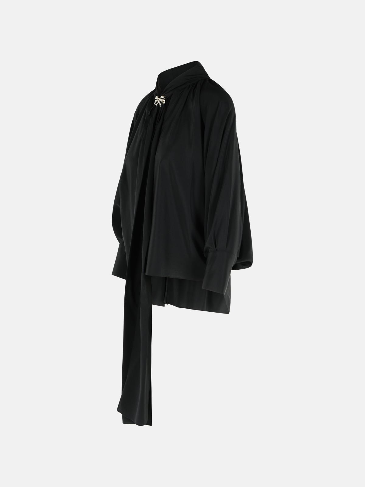 'LEONIDA' BLACK SILK SHIRT - 2