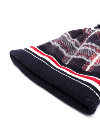 Thom Browne check-pattern beanie outlook