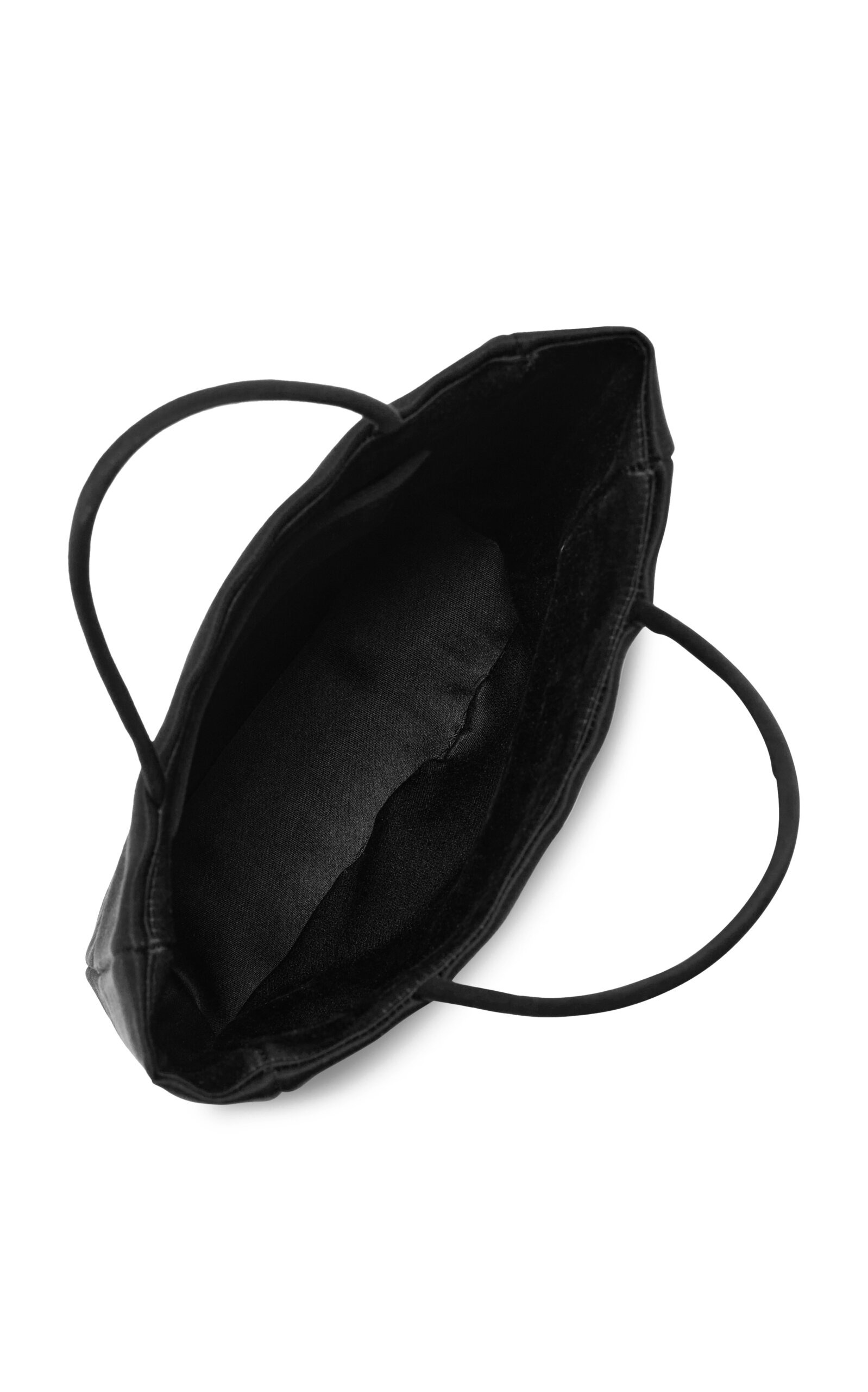 Cecily Mini Silk-Satin Tote Bag black - 4