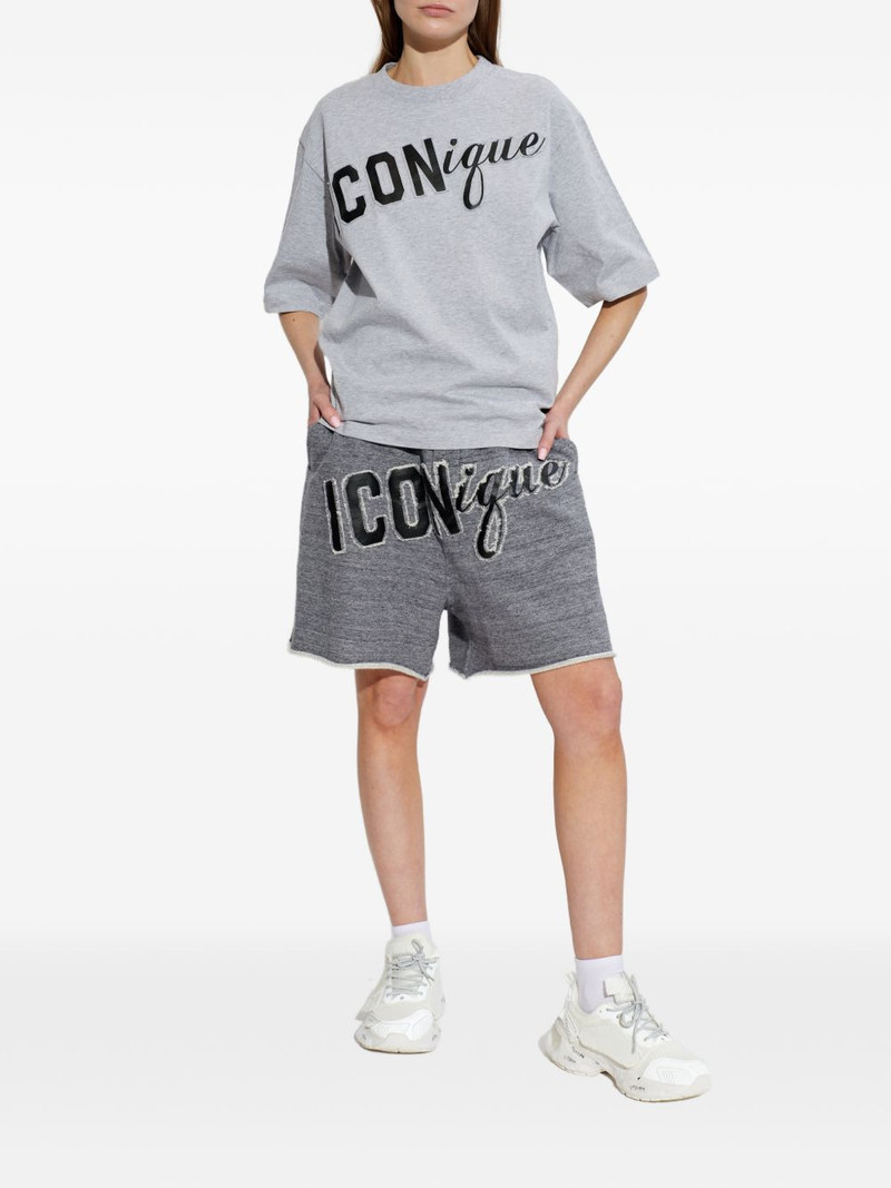 DSQUARED2 appliqué frayed shorts outlook