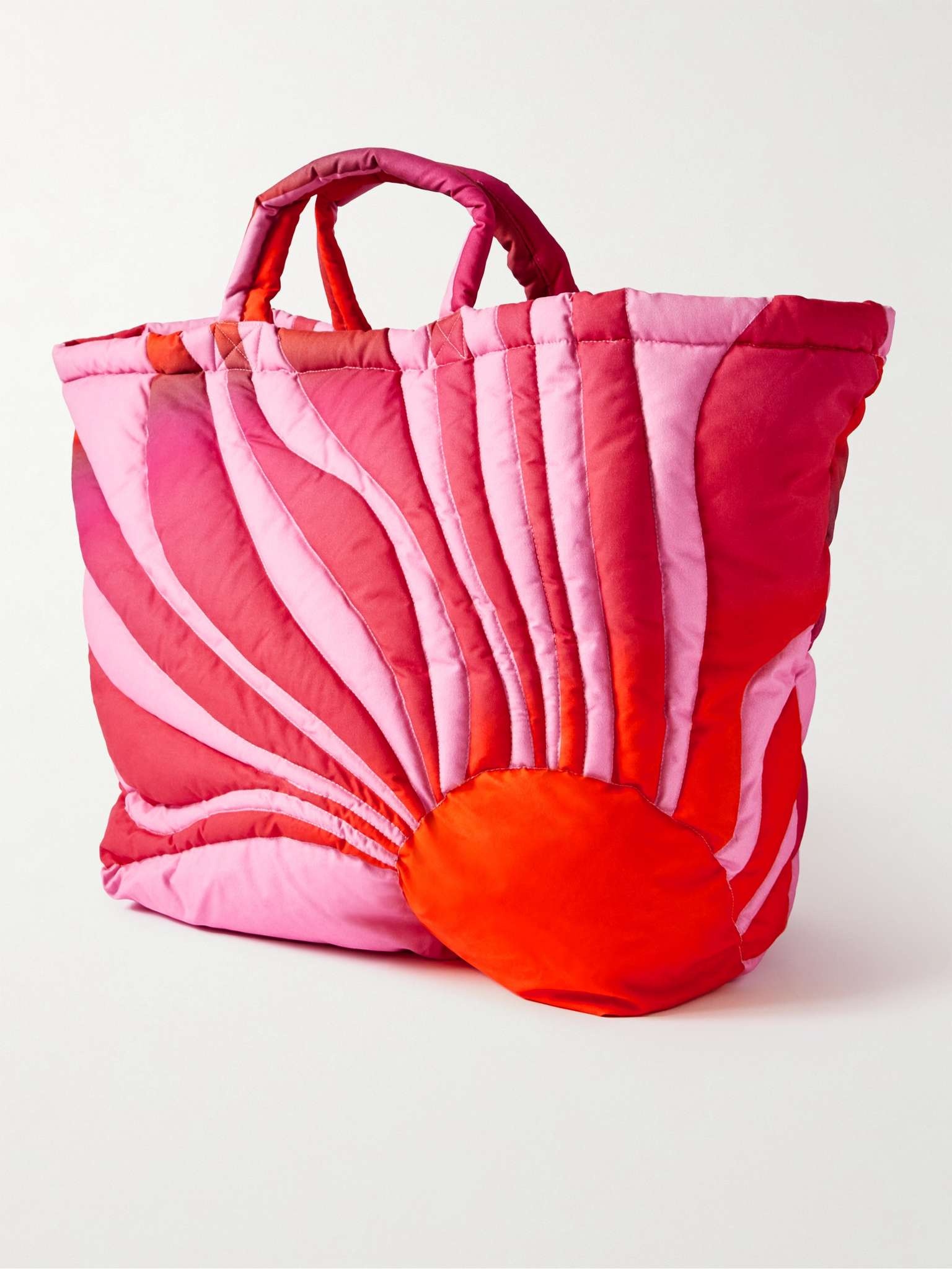 Padded Quilted Cotton Down Tote Bag - 4